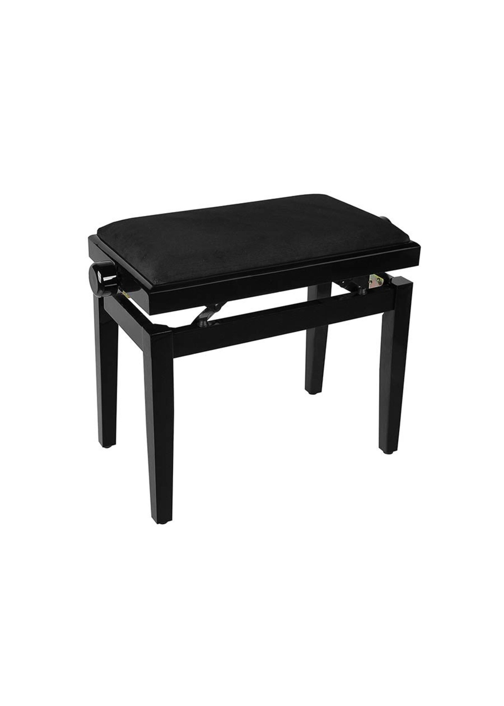 boston Boston pianobank met verstelbare zitting | hoogglans met stoffen zitting - zwart