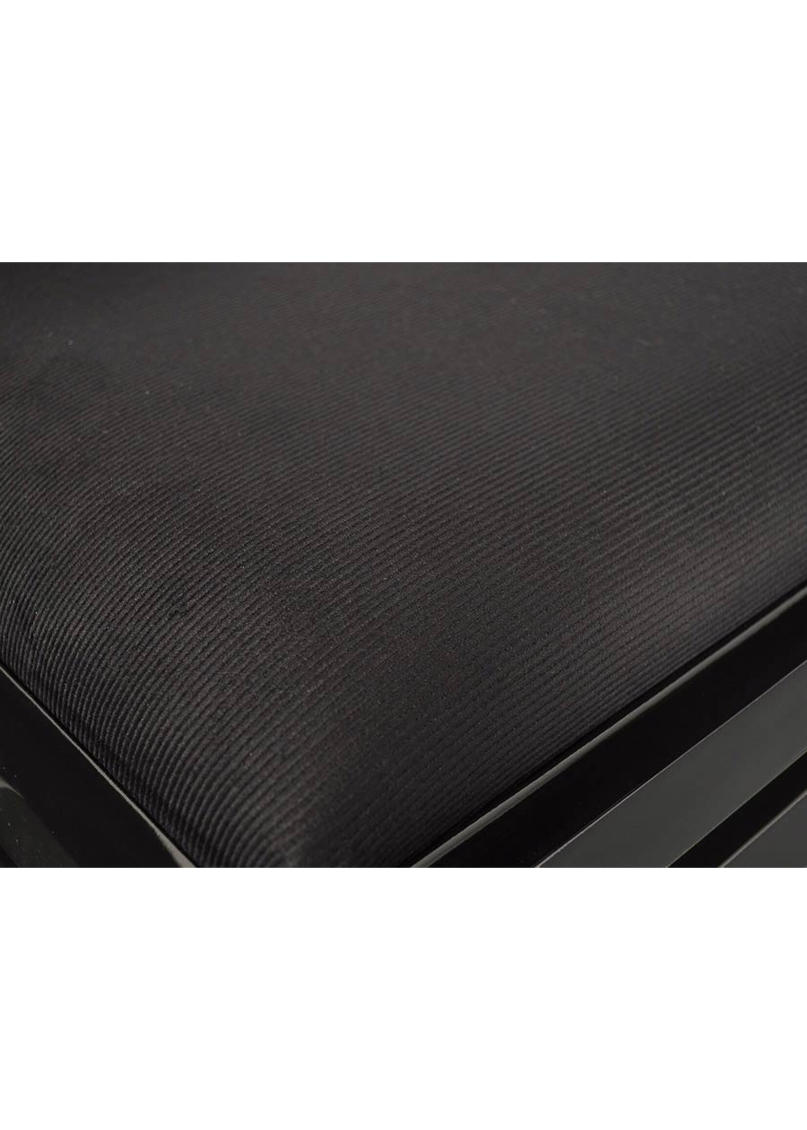 boston Boston pianobank met verstelbare zitting | hoogglans met stoffen zitting - zwart