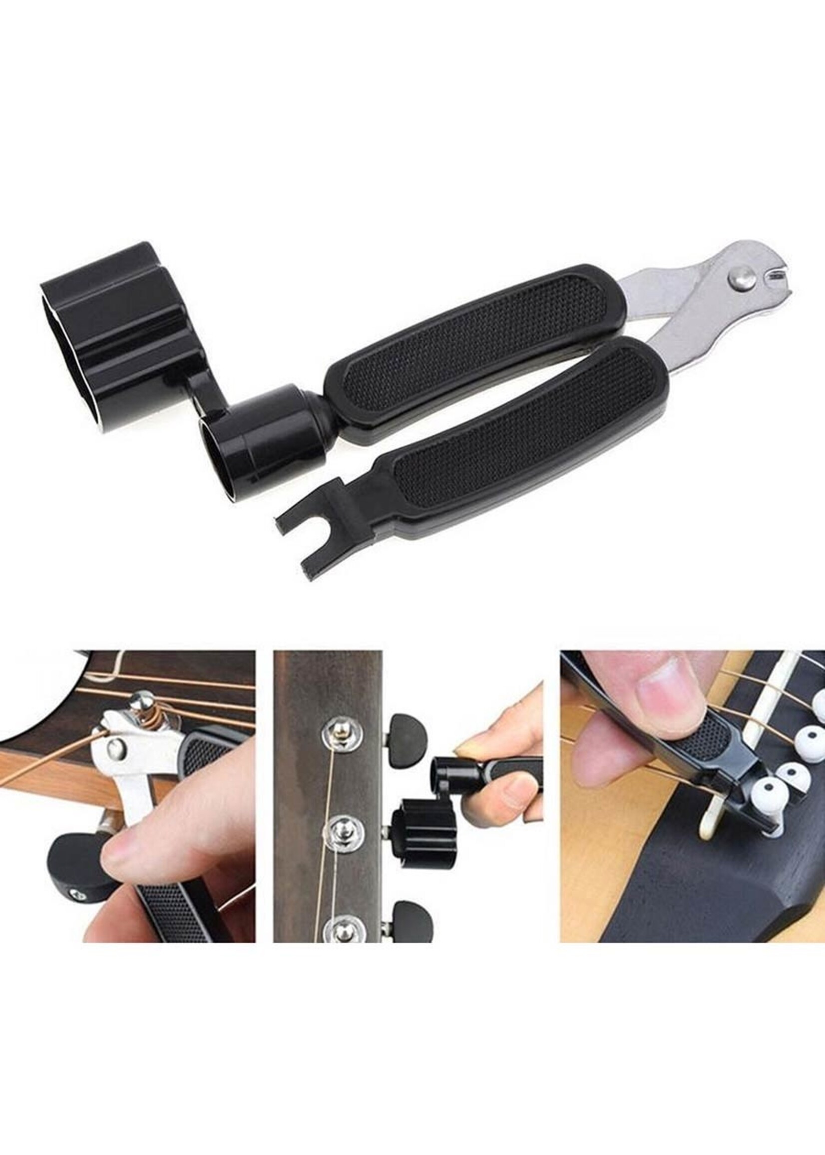 Specter Specter 3 in 1 Snarenwinder | Brugpin Puller | Snaren Schaar | Gitaar Multitool | Gitaar Onderhoud set