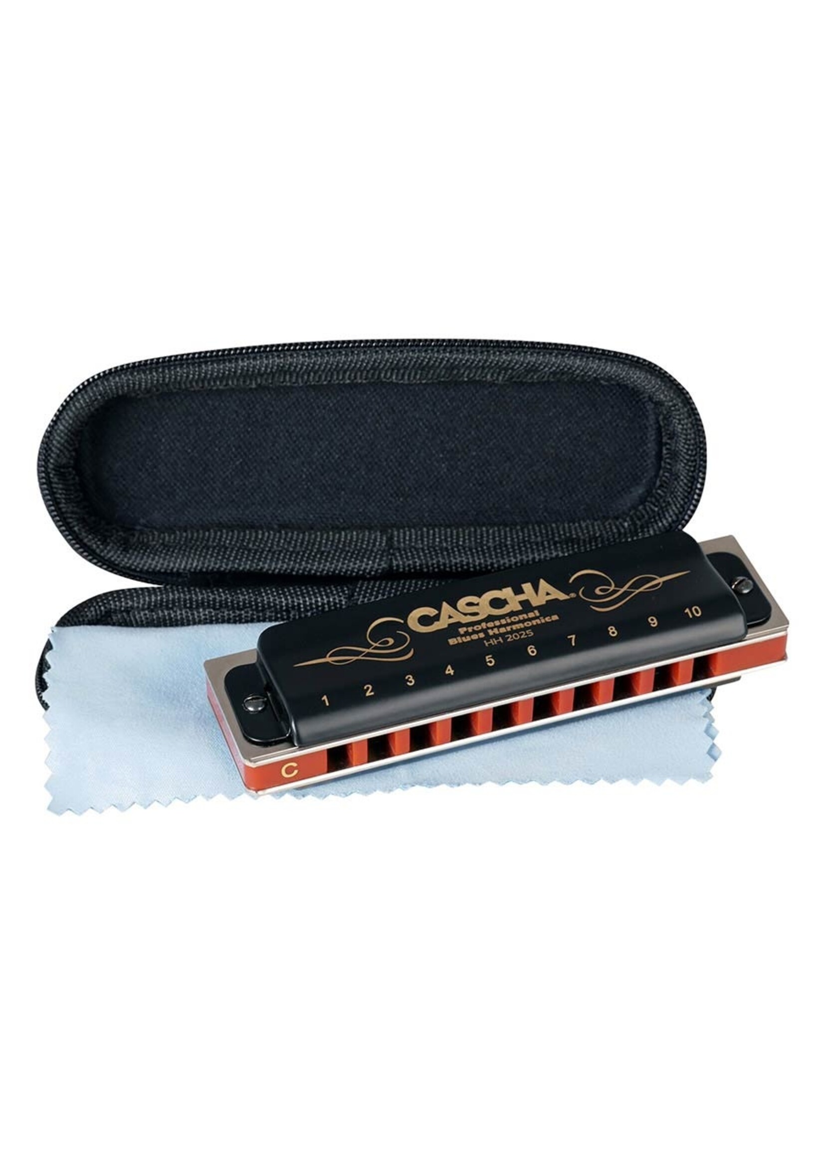 Cascha Cascha Blues Professionele Mondharmonica Voor Volwassenen In Toonsoort  C Met Specter Polish doek