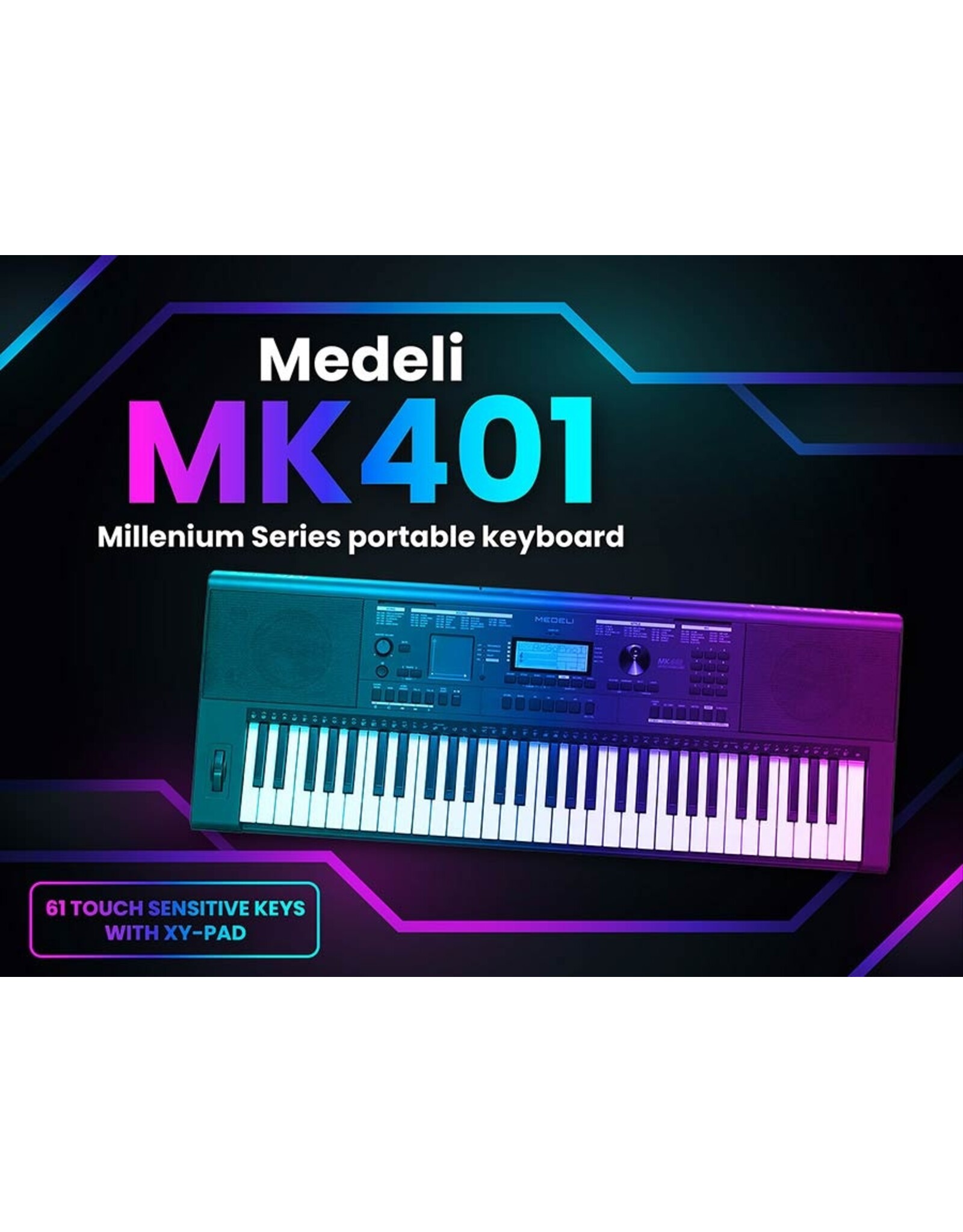 Medeli Medeli MK401 - Millennium Series Keyboard - Met Specter Akkoordenkaart