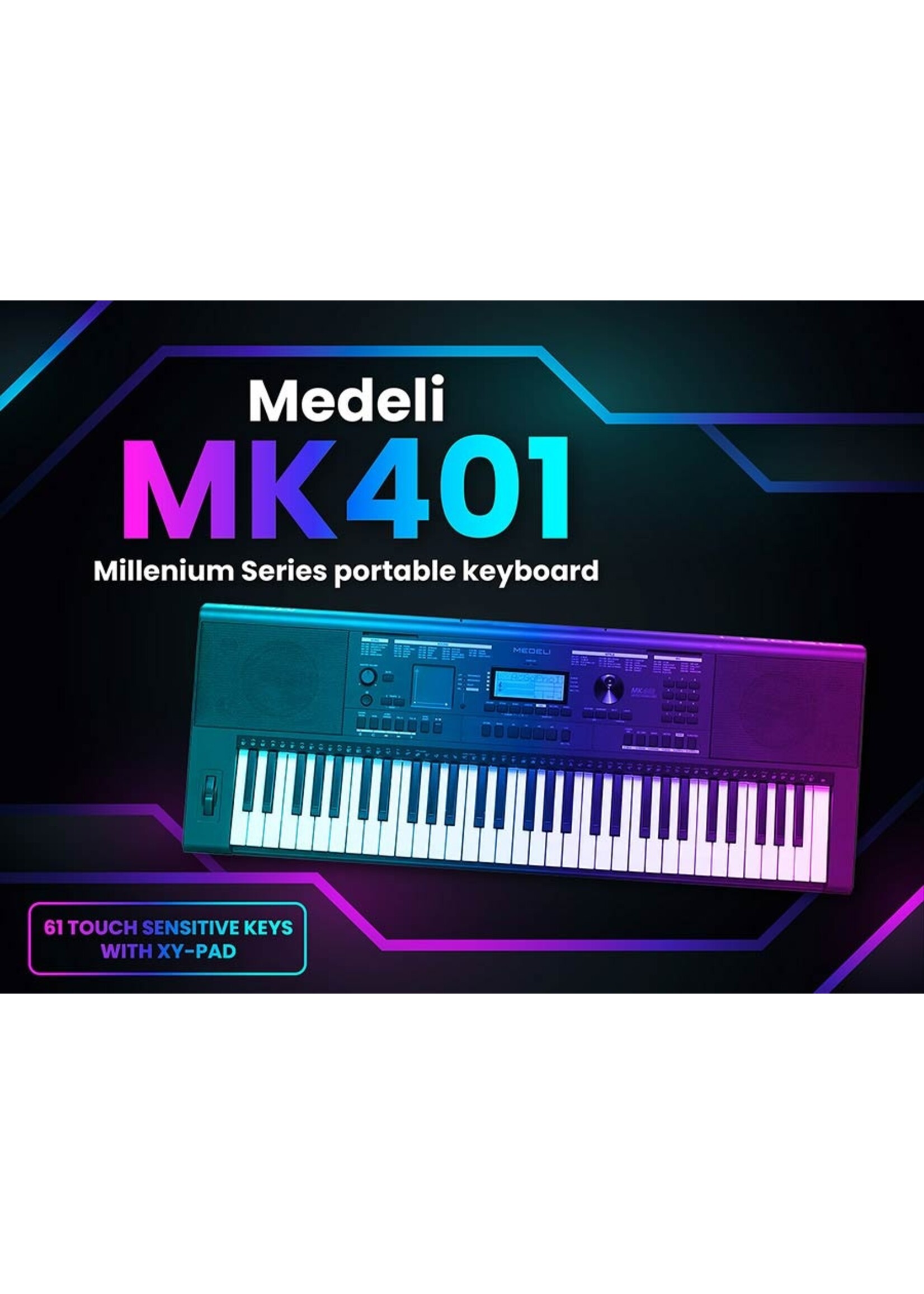 Medeli Medeli MK401 - Millennium Series Keyboard - Met Specter Akkoordenkaart