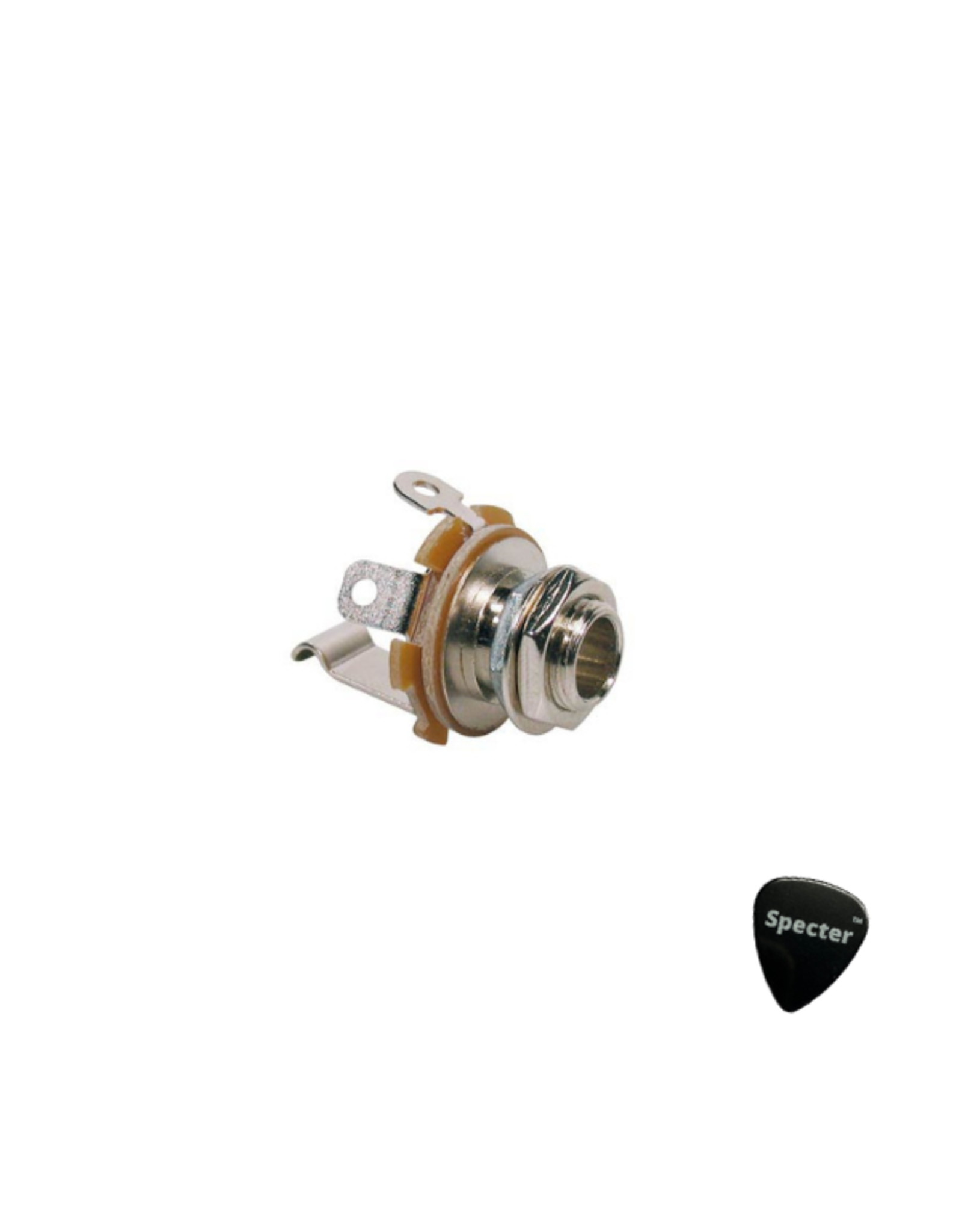 Specter Switchcraft SC-11 Chassis Connector Output Jack 2-Polig 6.3mm - Met Specter Plectrum - Copy