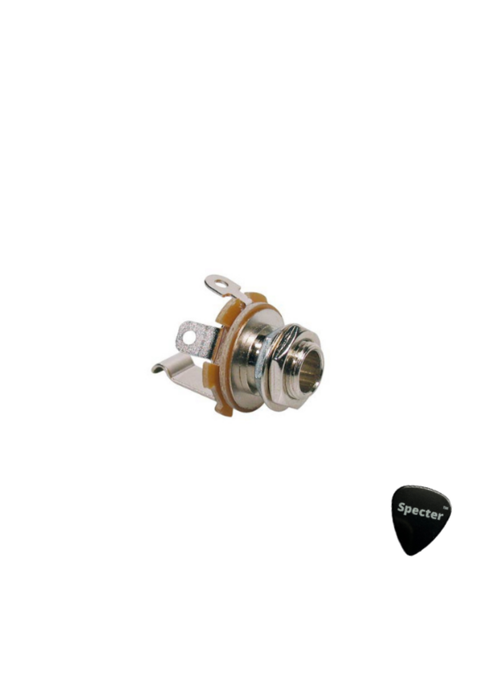 Specter Switchcraft SC-11 Chassis Connector Output Jack 2-Polig 6.3mm - Met Specter Plectrum - Copy