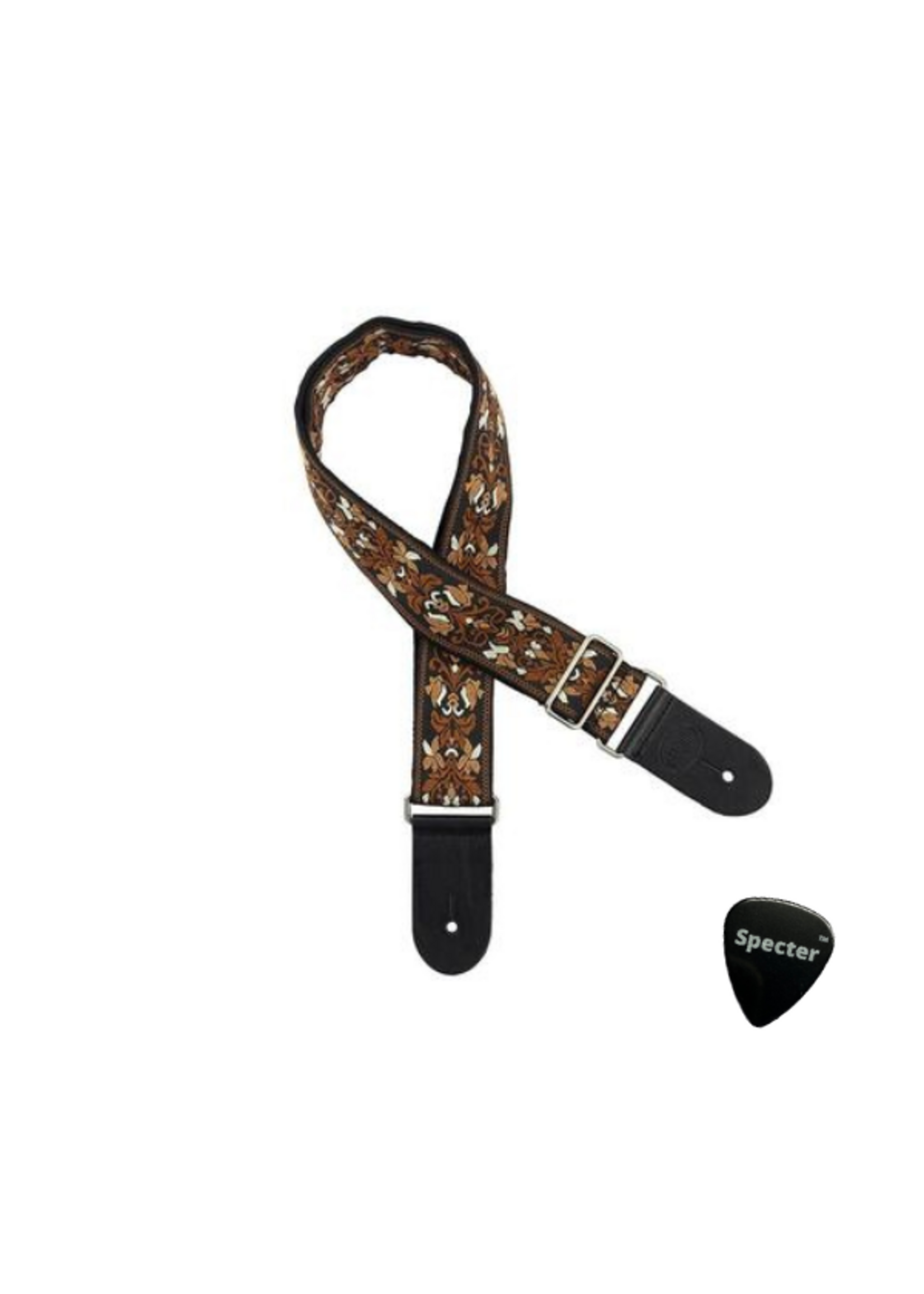 Specter Gaucho Traditional Series Gitaar Riem - Gitaarband  Met Specter Plectrum