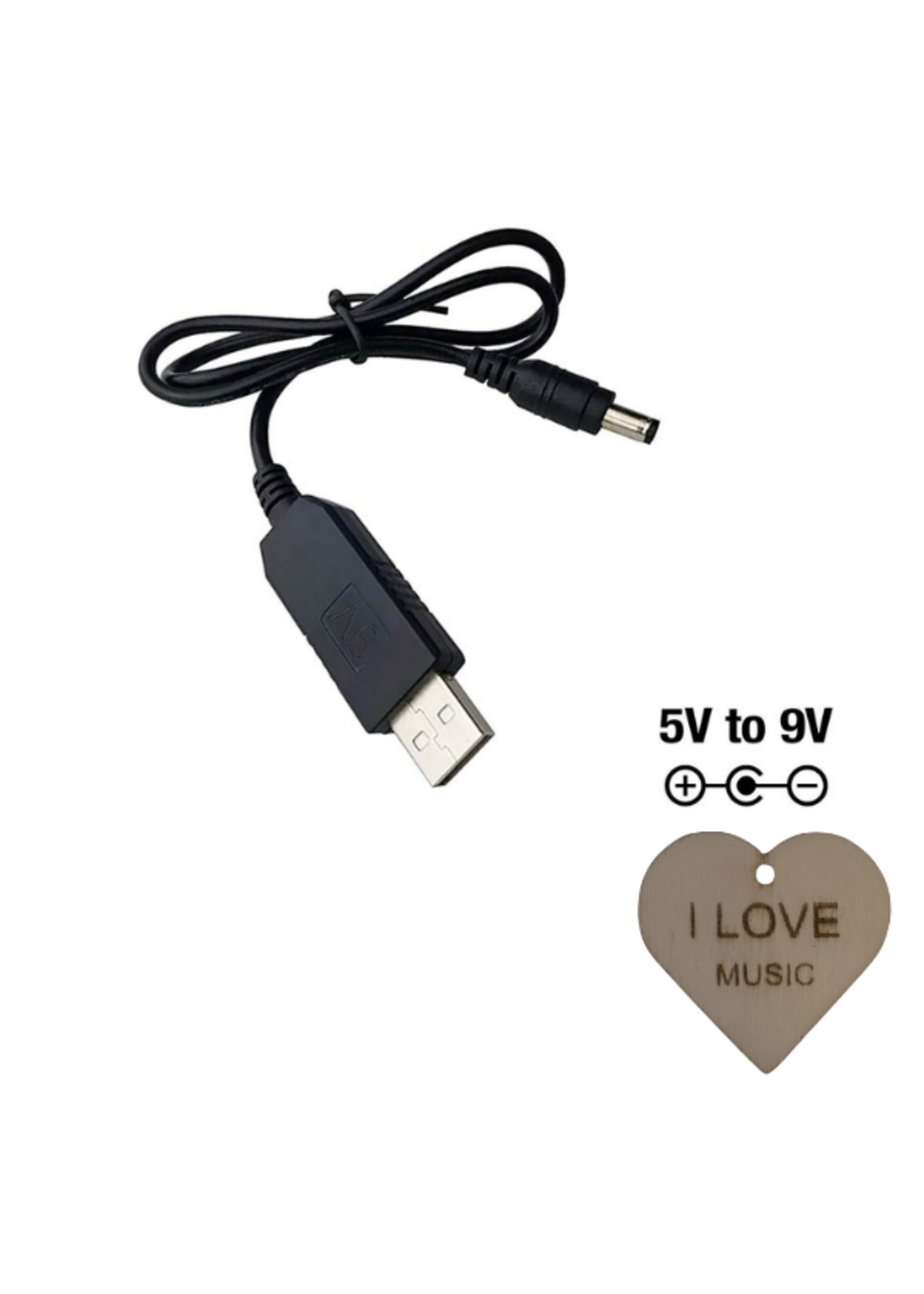 specter Specter Stroom Converter | USB 5V Naar DC 9V |  Gebruik een Powerbank als batterij voor je pedal board