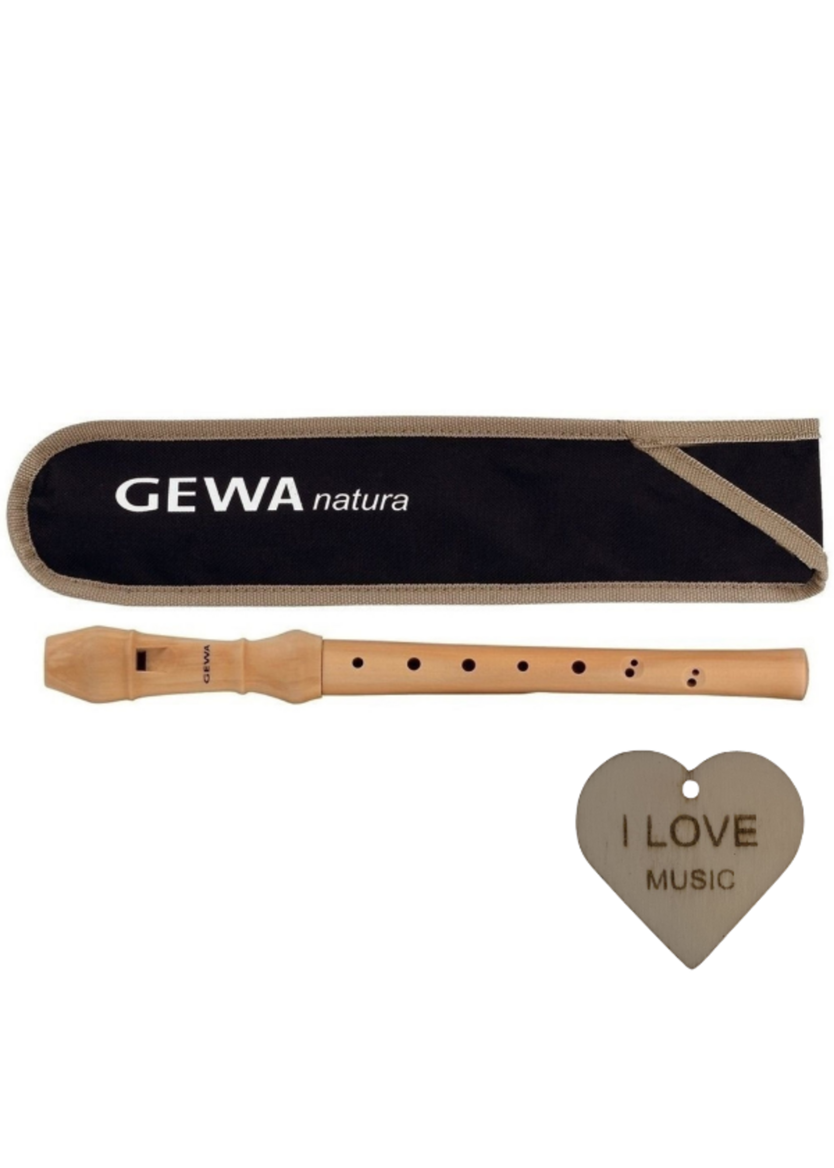 gewa Gewa Blokfluit | Duitse Boring | C | Met Specter wisser en Sleutelhanger