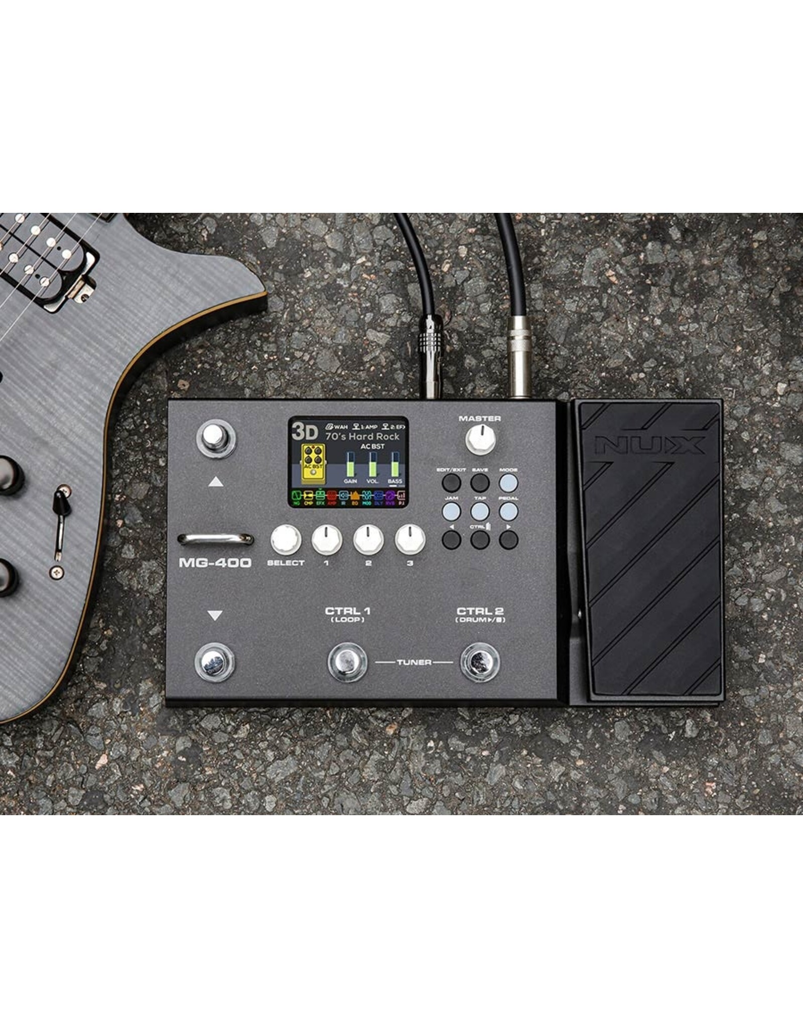 NUX MG-400 | NUX Multi-Effects gitaar/basversterkermodeller en multi-effect met USB-opname-interface Met Specter Plectrum