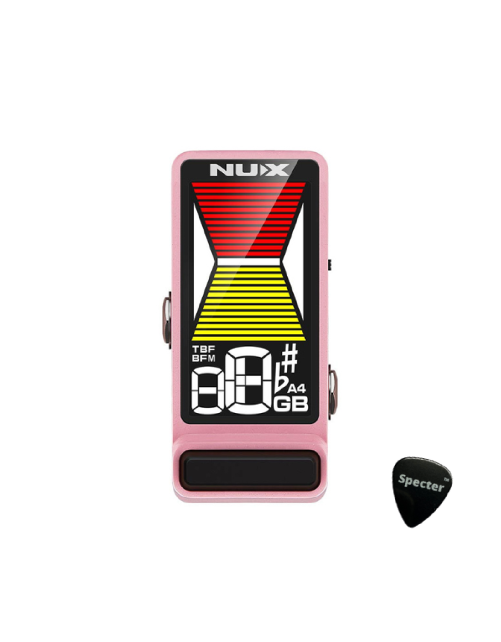 NUX NUX NTU-3 MK2 Flow Tune Pink Stage Tuner Met Specter Plectrum