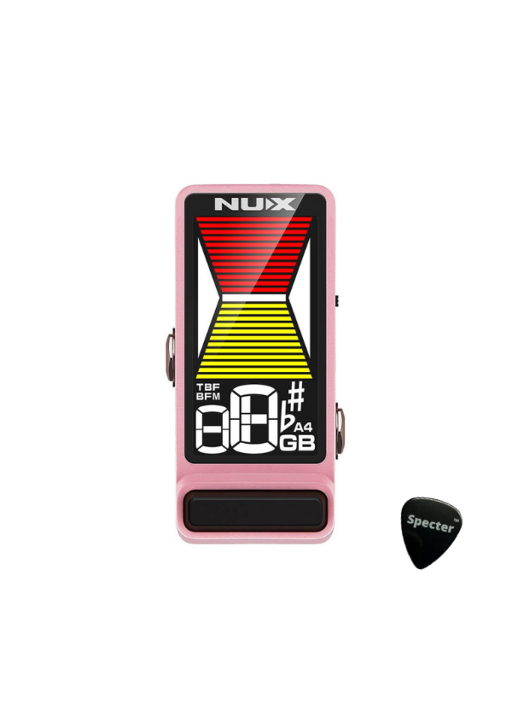 NUX NUX NTU-3 MK2 Flow Tune Pink Stage Tuner Met Specter Plectrum