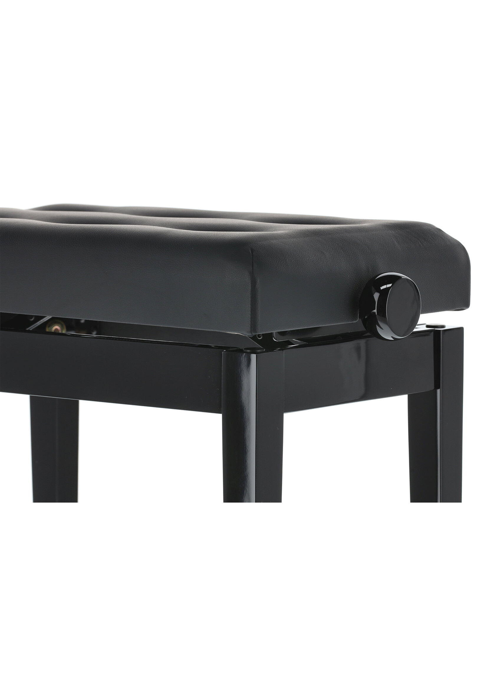 gewa GEWA Pianobank Deluxe Leather Zwart Hoogglans Met Specter Sleutelhanger