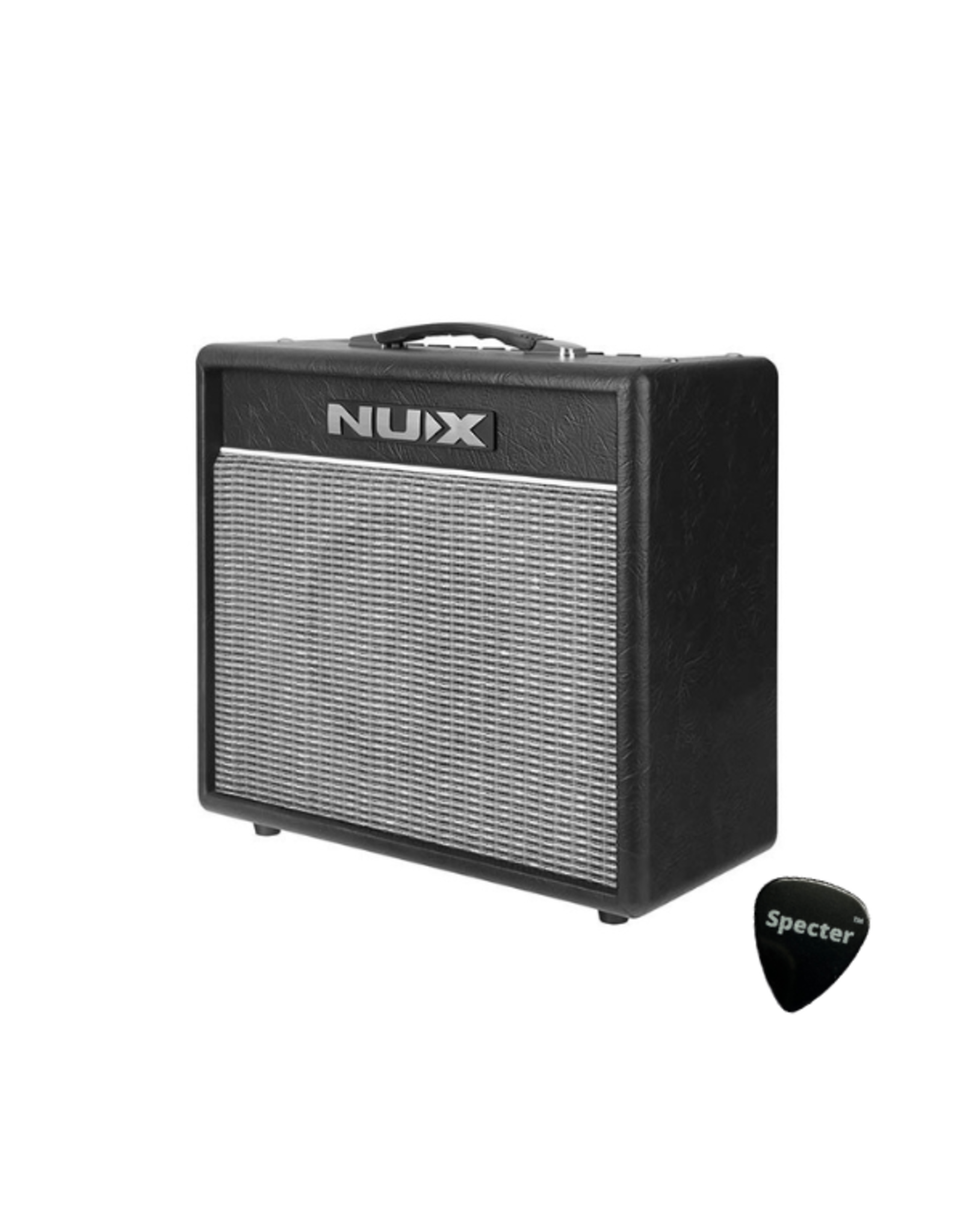 nux NUX Mighty Series digitale versterker 20 Watt - 8" speaker - bluetooth - DSP - via app aanstuurbaar - 3-band EQ - Specter Plectrum