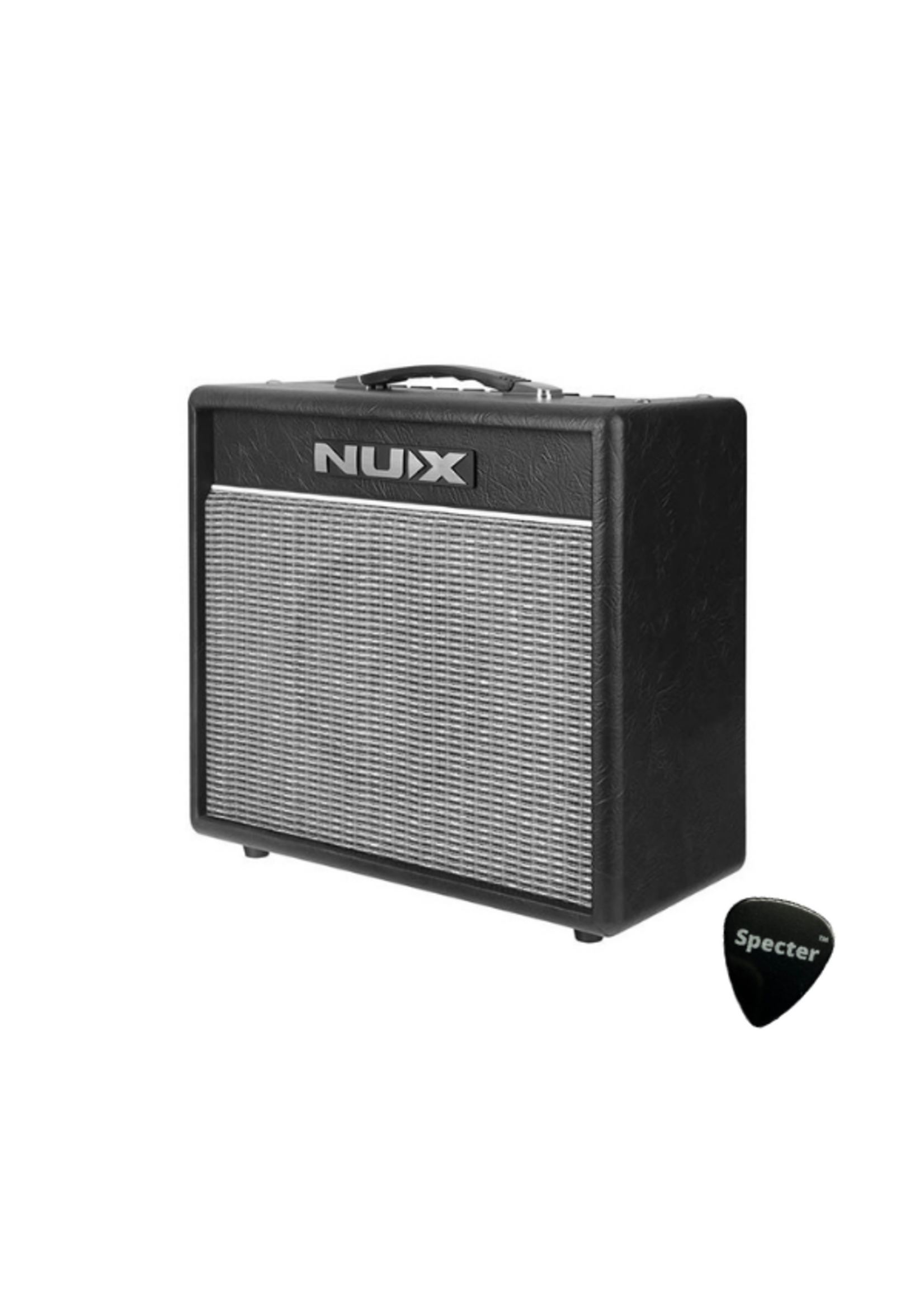 nux NUX Mighty Series digitale versterker 20 Watt - 8" speaker - bluetooth - DSP - via app aanstuurbaar - 3-band EQ - Specter Plectrum