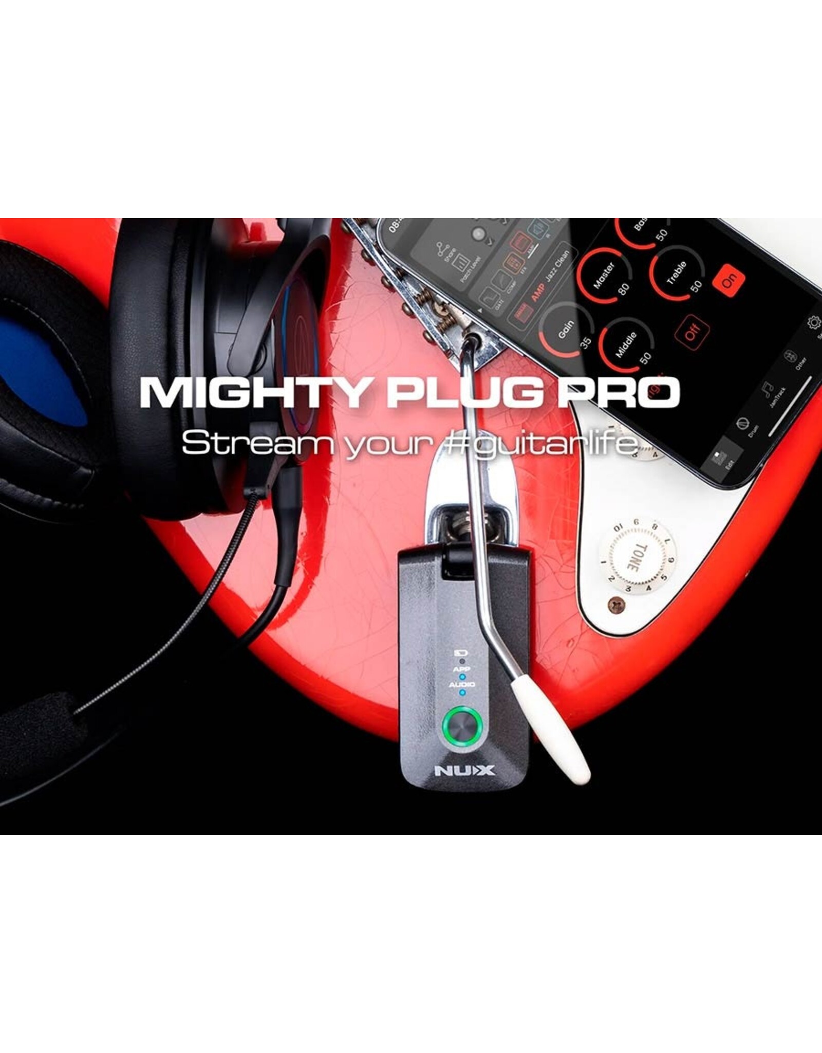 NUX NUX Mighty Plug Pro - Hoofdtelefoon Gitaarversterker - Met Specter Plectrum