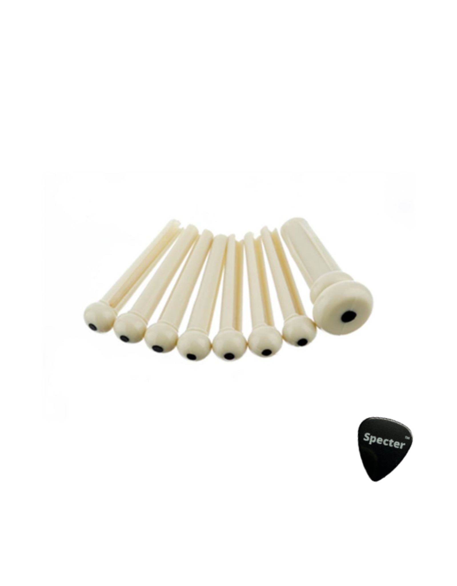 Fender Fender Genuine Replacement Part brugpen voor akoestische gitaar - Brugpin Set - Met Specter Plectrum