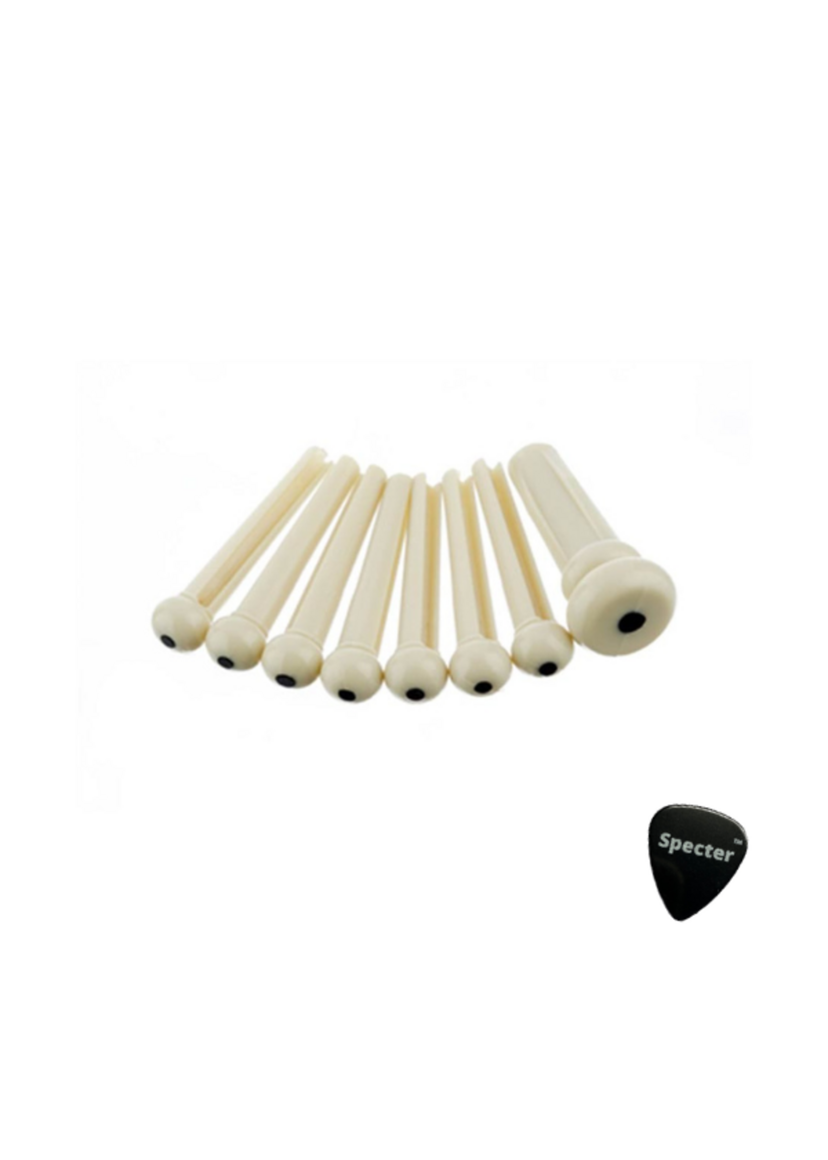 Fender Fender Genuine Replacement Part brugpen voor akoestische gitaar - Brugpin Set - Met Specter Plectrum