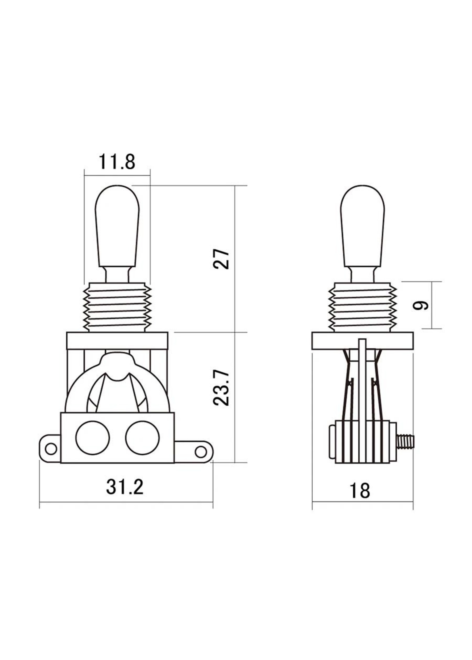 Specter Specter 3-Standen Schakelaar Goud Nickel Met Sleutelhanger