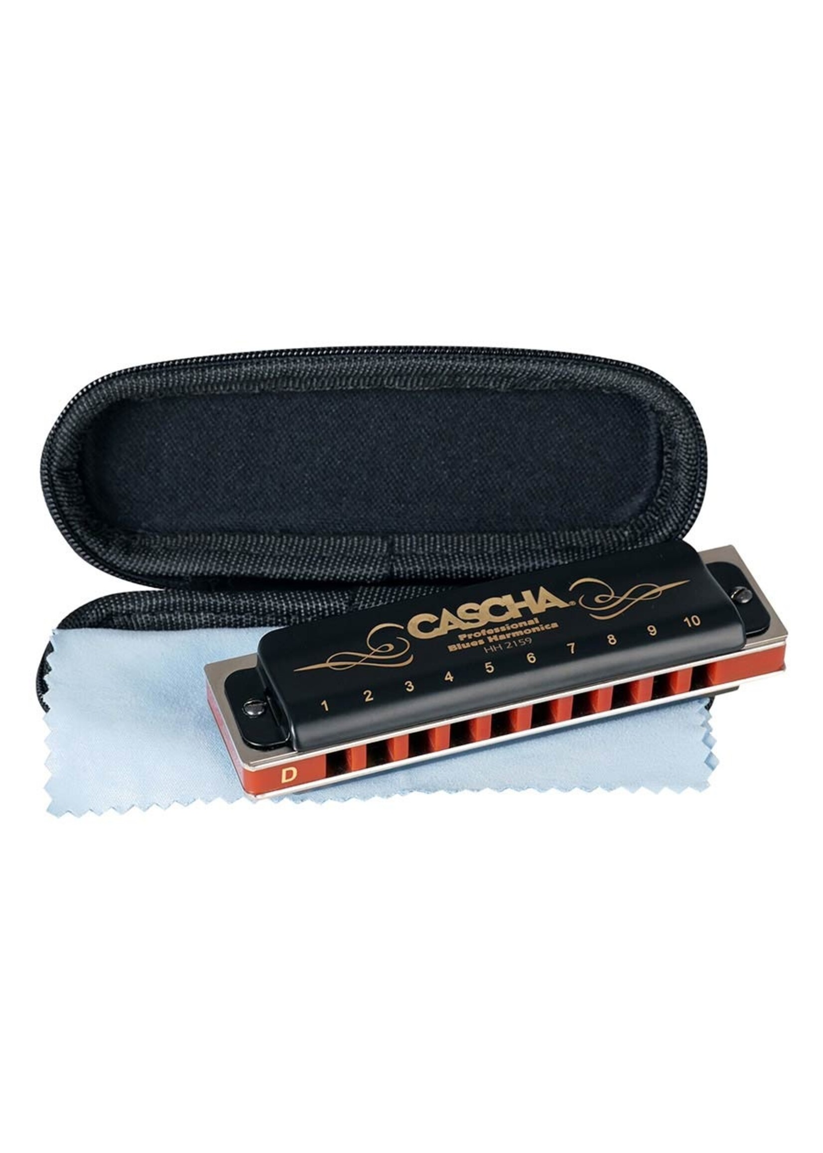 Cascha Cascha Blues Professionele Mondharmonica Voor Volwassenen In Toonsoort D Met Specter Polish doek