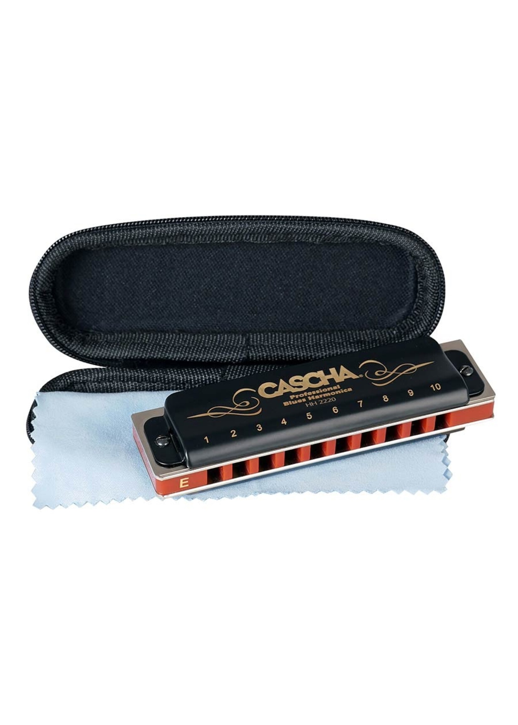 Cascha Cascha Blues Professionele Mondharmonica Voor Volwassenen In Toonsoort E Met Specter Polish doek