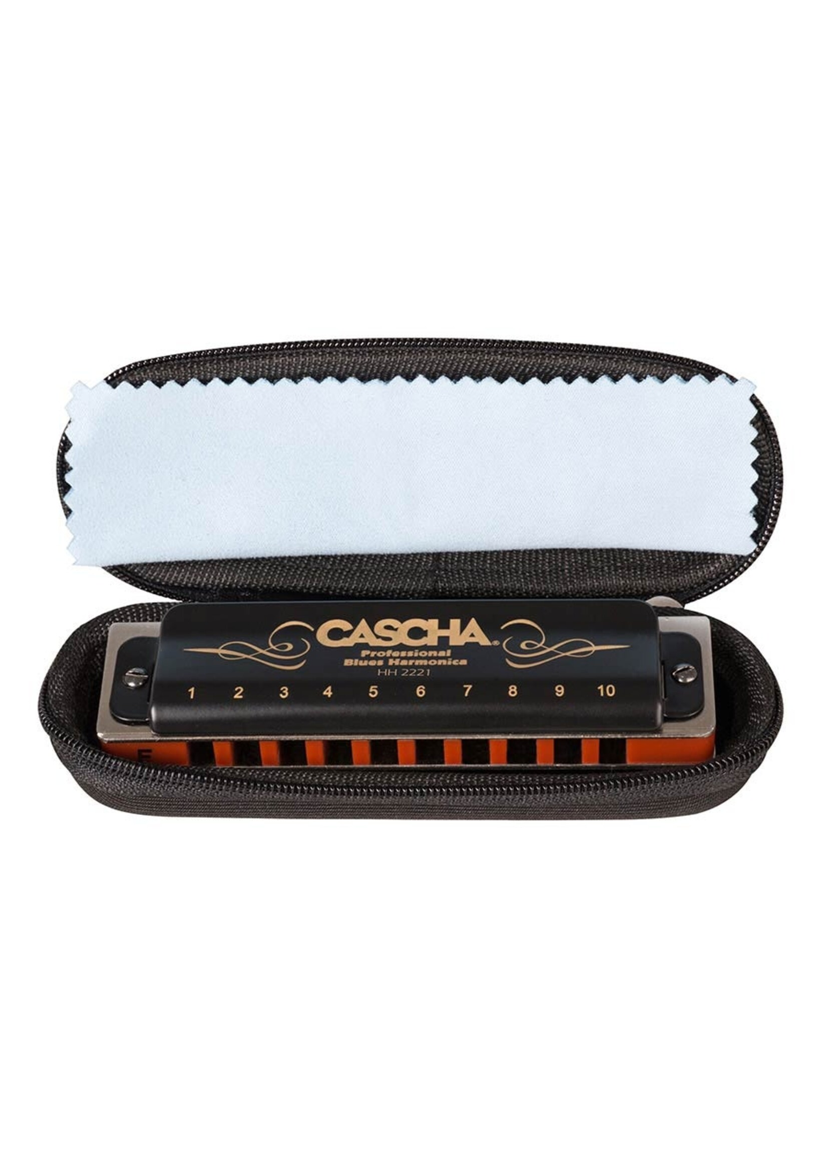 Cascha Cascha Blues Professionele Mondharmonica Voor Volwassenen In Toonsoort F Met Specter Polish doek
