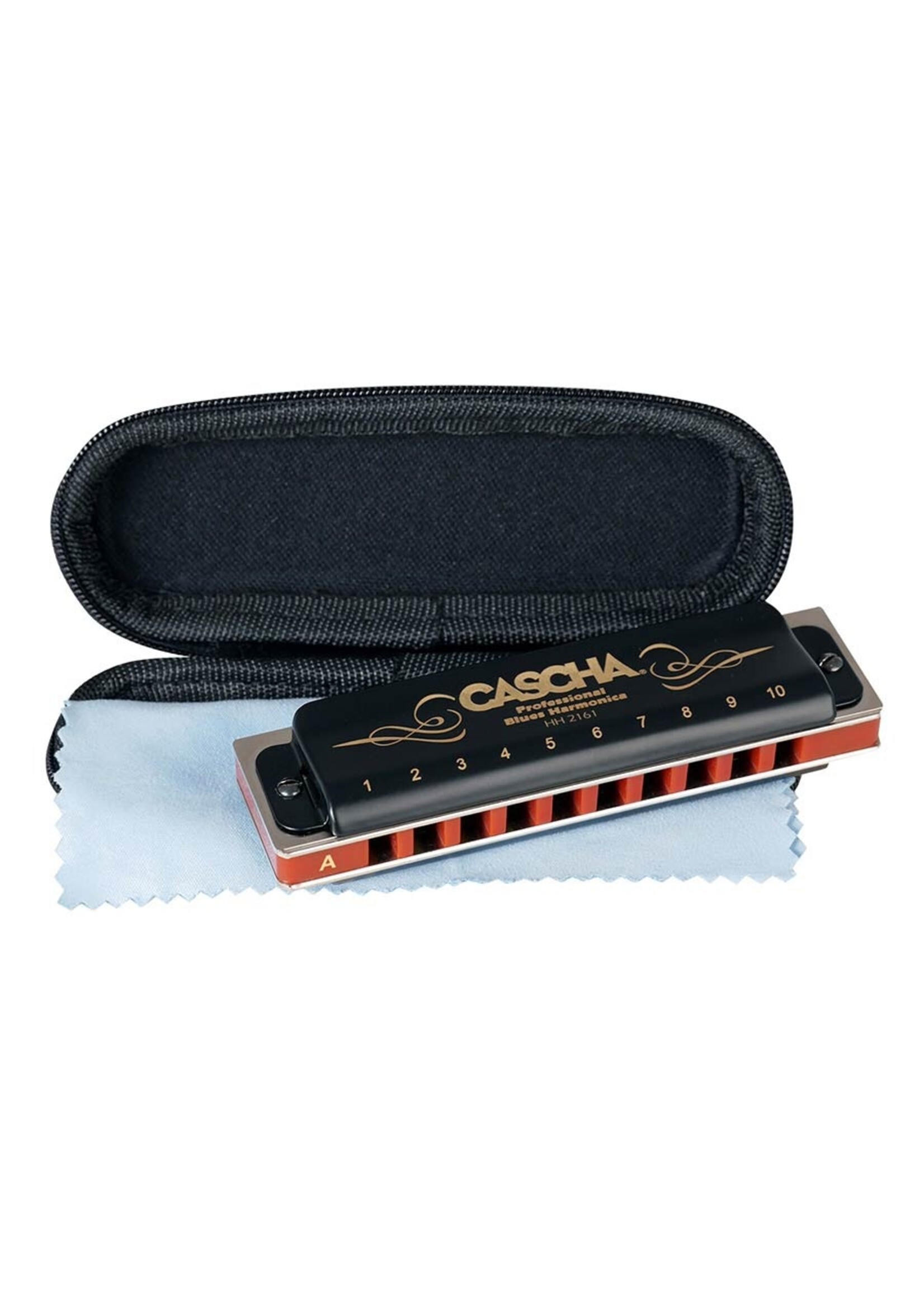 Cascha Cascha Blues Professionele Mondharmonica Voor Volwassenen In Toonsoort A Met Specter Polish doek