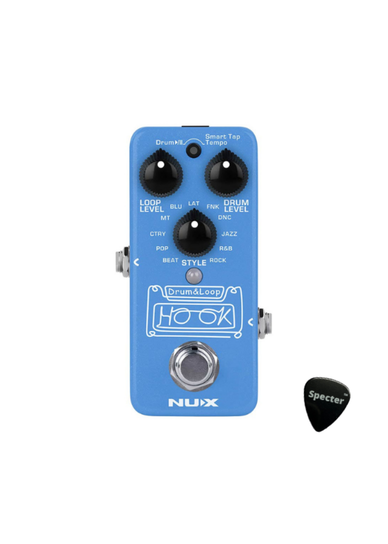NUX NUX Mini Core Series looper pedaal HOOK DRUM & LOOP | Effectpedaal met Specter Plectrum