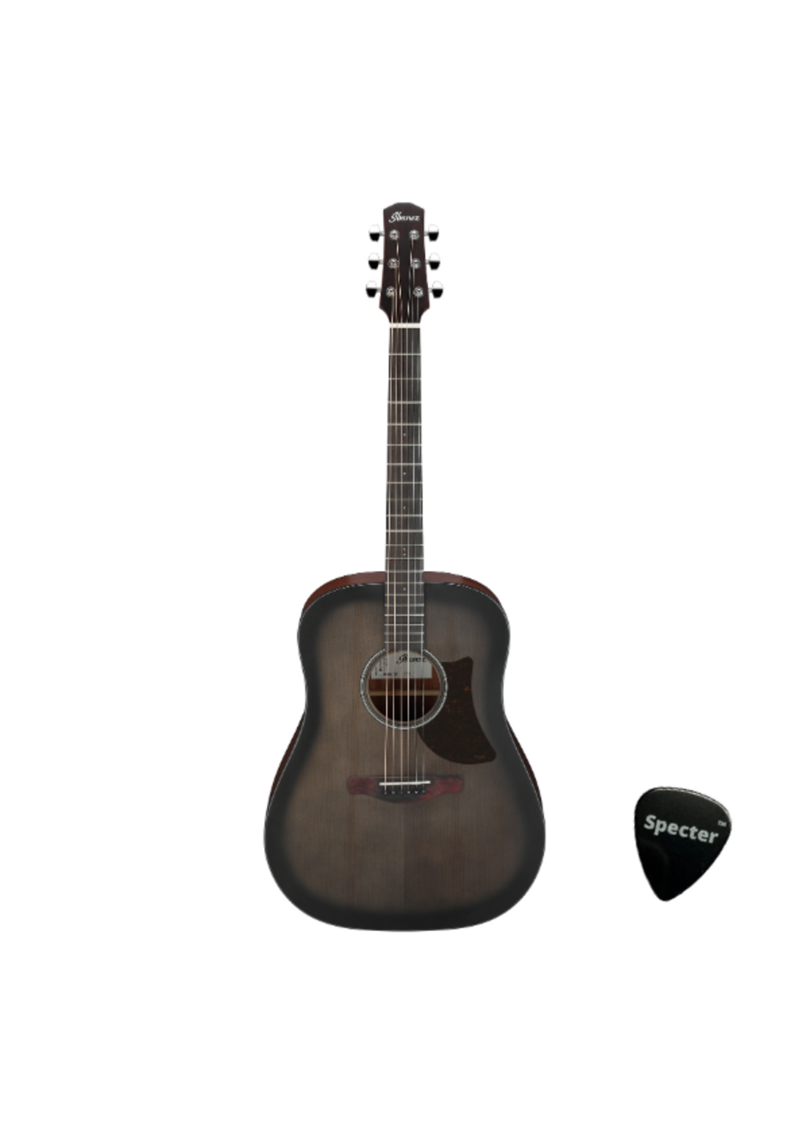 Ibanez Ibanez AAD50TCB | Advanced Akoestische Gitaar | Charcoal Burst Western Gitaar met Specter Plectrum