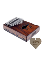 Mahalo Mahalo Kalimba | Toonhoogte C | Met Specter Sleutelhanger
