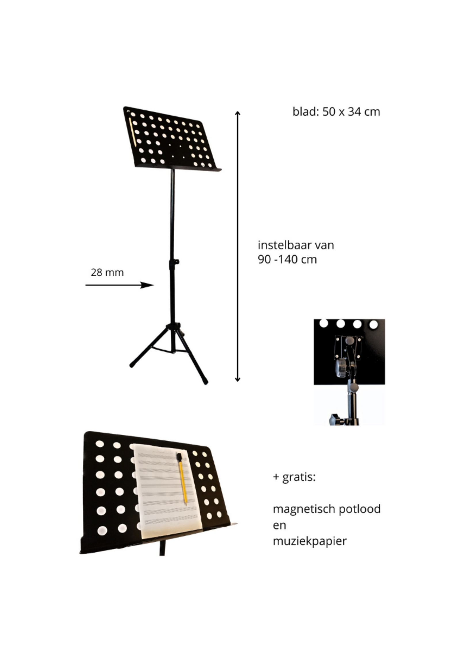 Specter Lessenaar - Bladstandaard - Geperforeerd Blad met Specter Notatie Papier