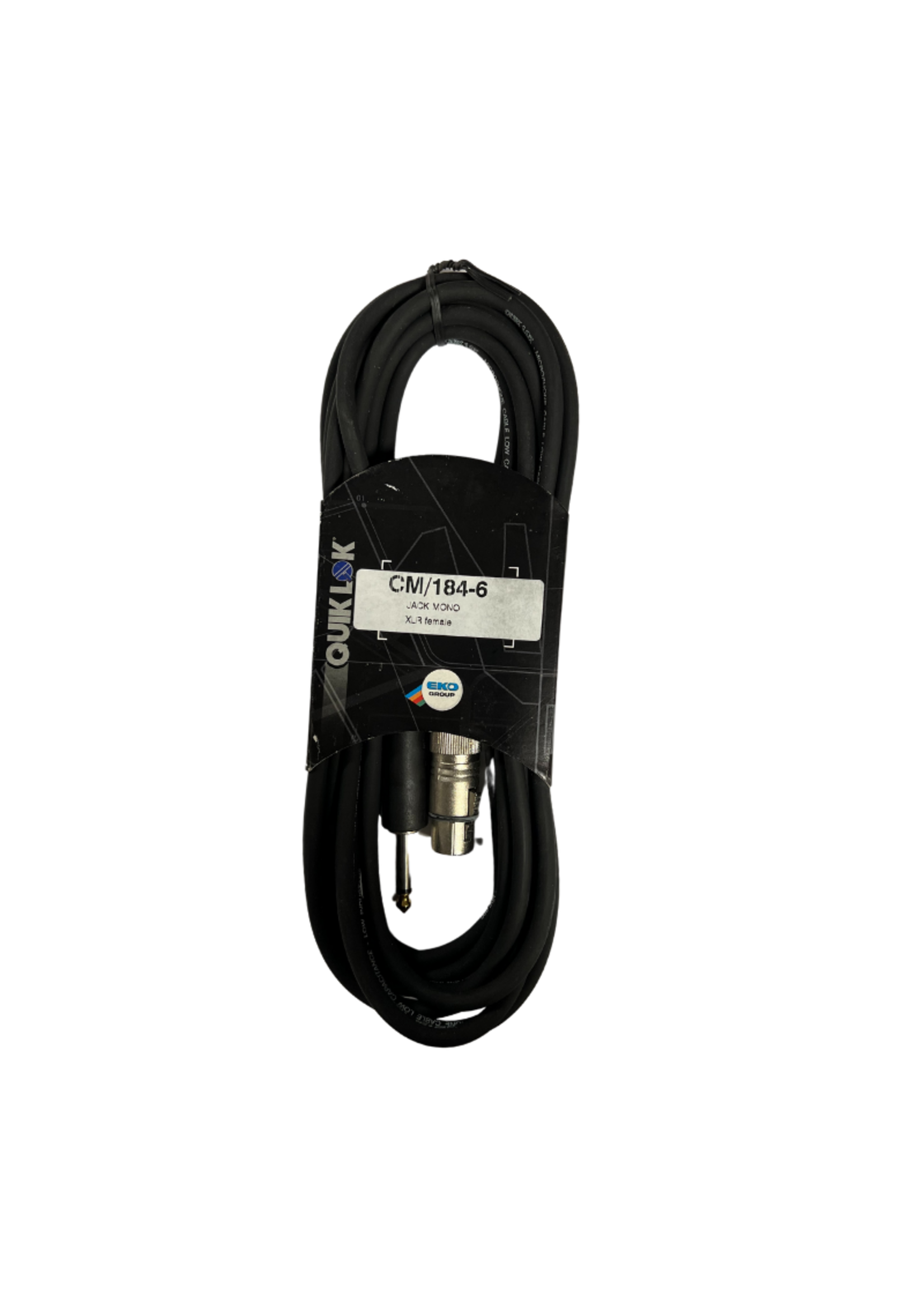 quiklock Quiklok Professionele Microfoon Kabel - XLR - Jack - 6 Meter