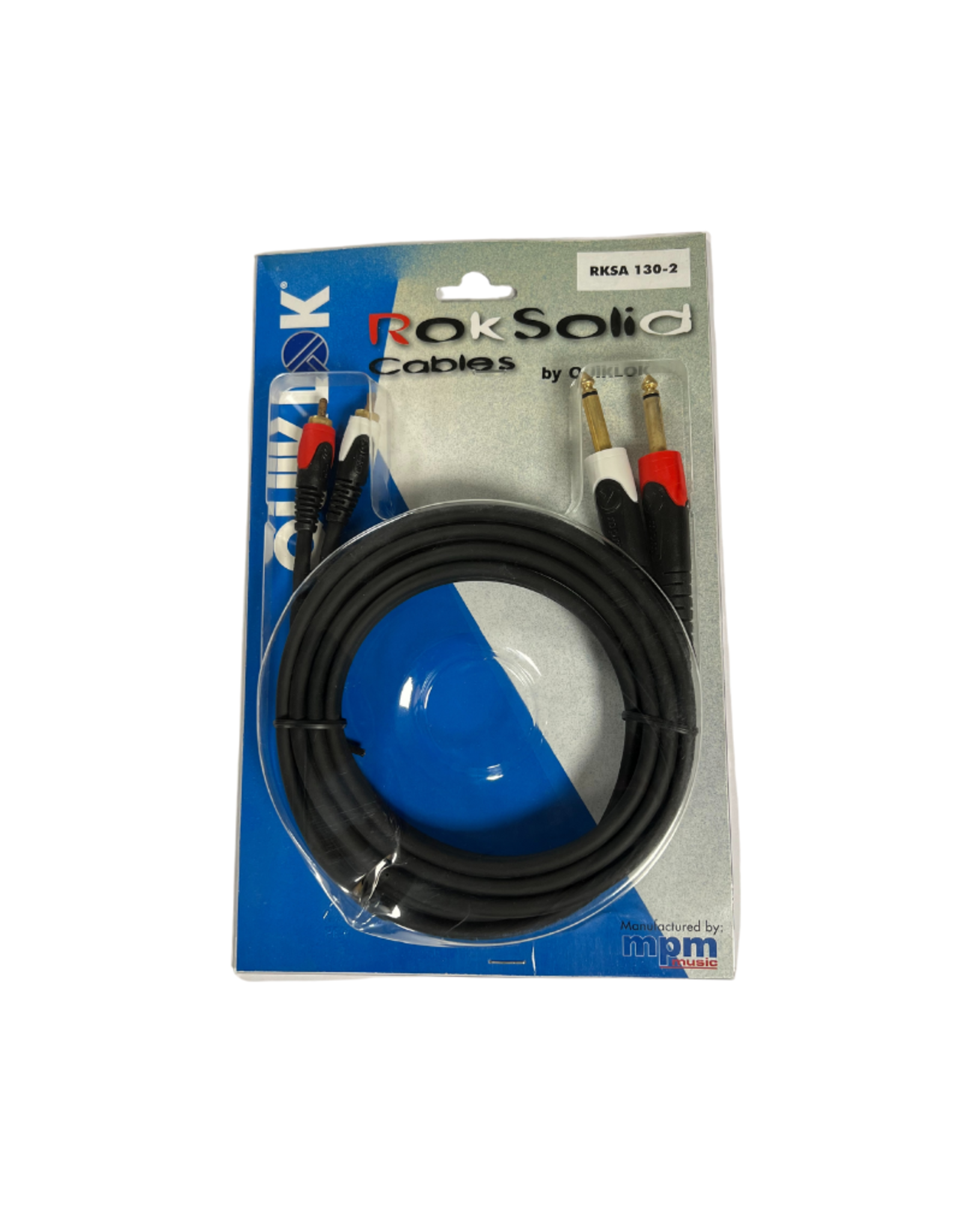 quiklock Quiklok Audio Kabel - 2x Mono Jack - 2x RCA Tulp - 5M