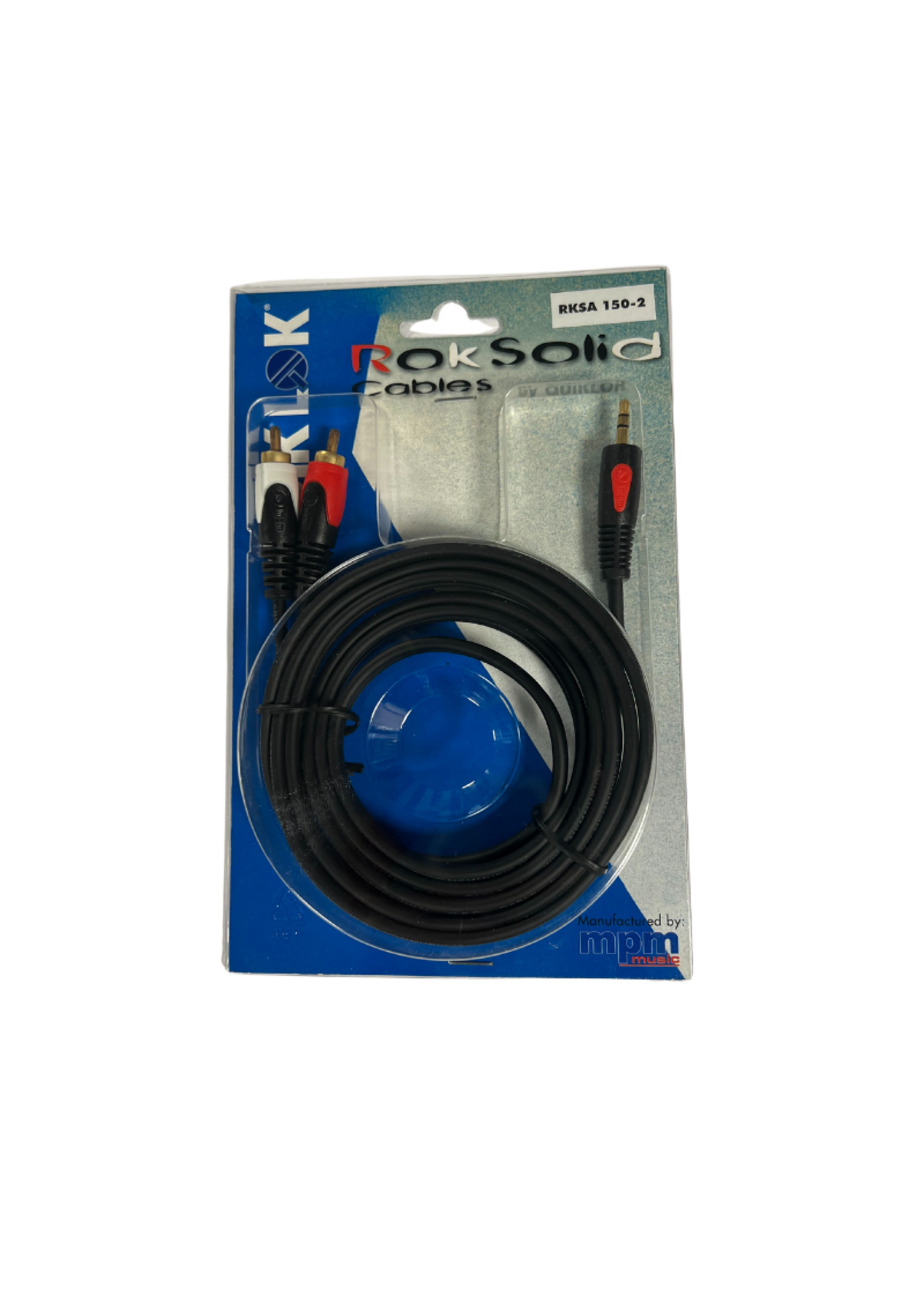 quiklock Quiklok Professionele AUX Audio Kabel - Mini Jack - RCA Tulp - 2 Meter