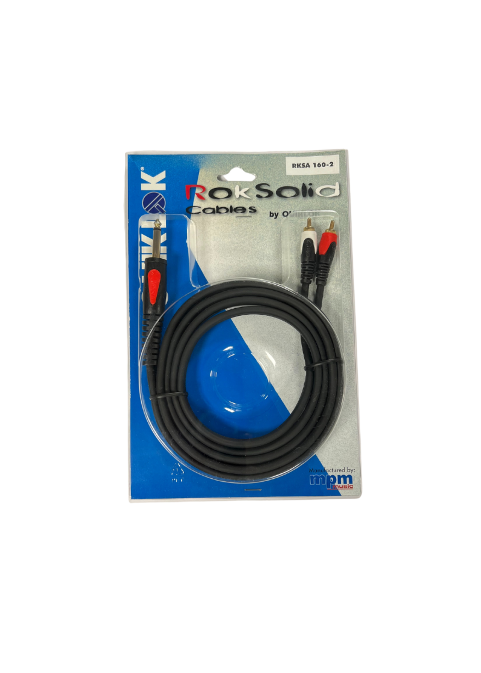 quiklock Quiklok Professionele Audio Kabel - 2x RCA Tulp naar 1x Mono Jack  - 2 Meter