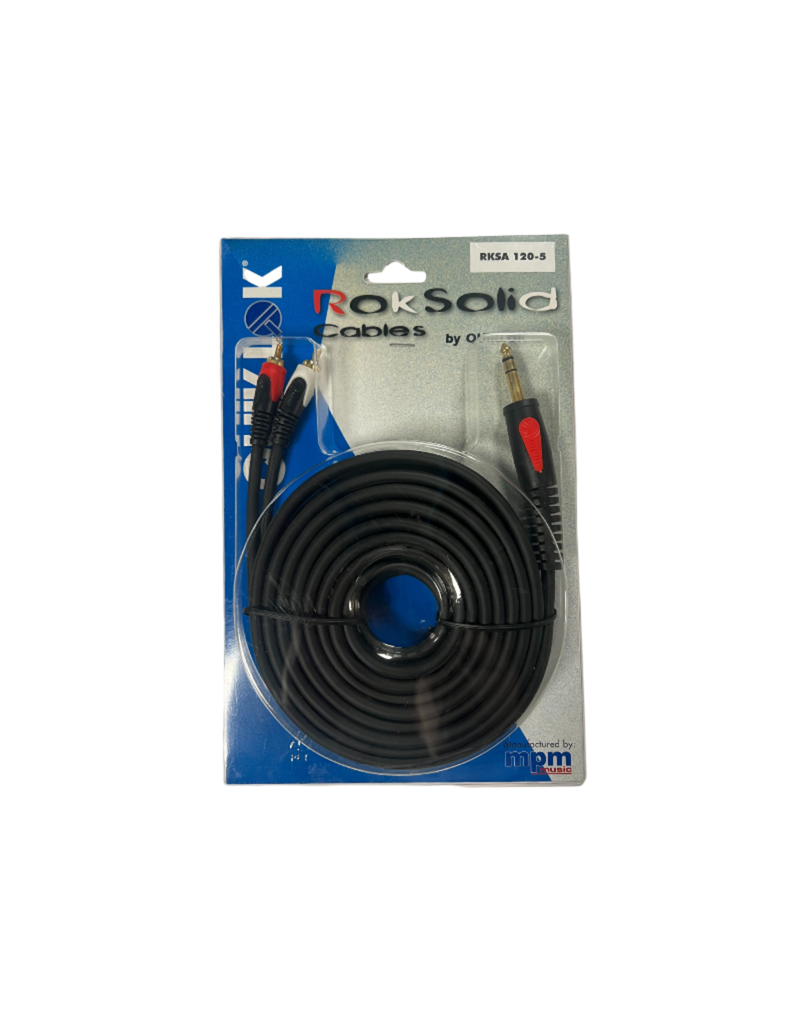 quiklok Quiklok Professionele Audio Kabel Stereo Jack naar RCA Tulp - 5 Meter