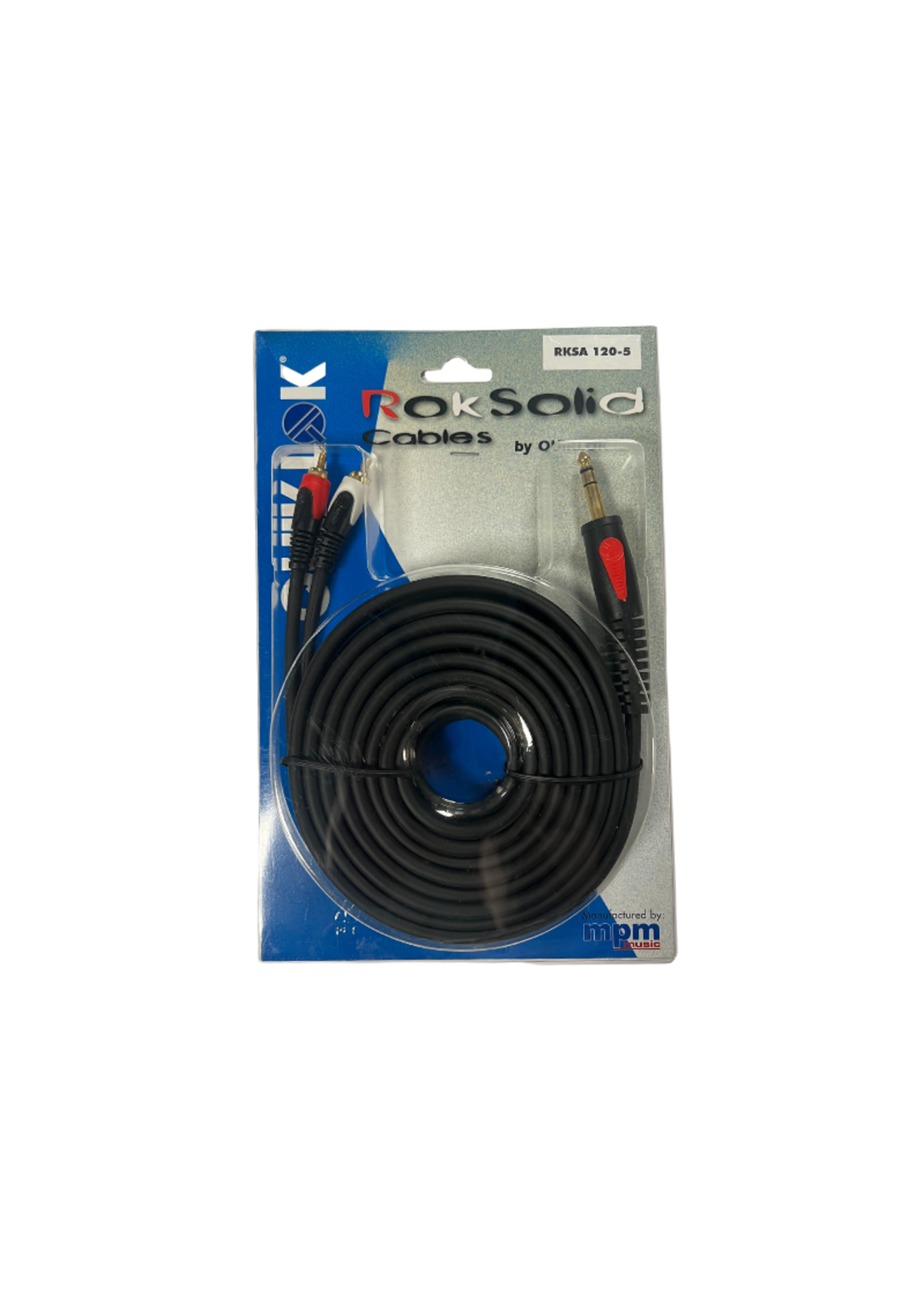 quiklok Quiklok Professionele Audio Kabel Stereo Jack naar RCA Tulp - 5 Meter