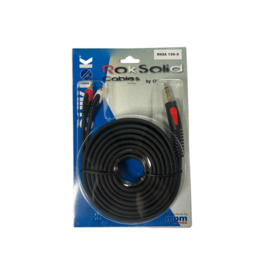 quiklok Quiklok Professionele Audio Kabel Stereo Jack naar RCA Tulp - 5 Meter