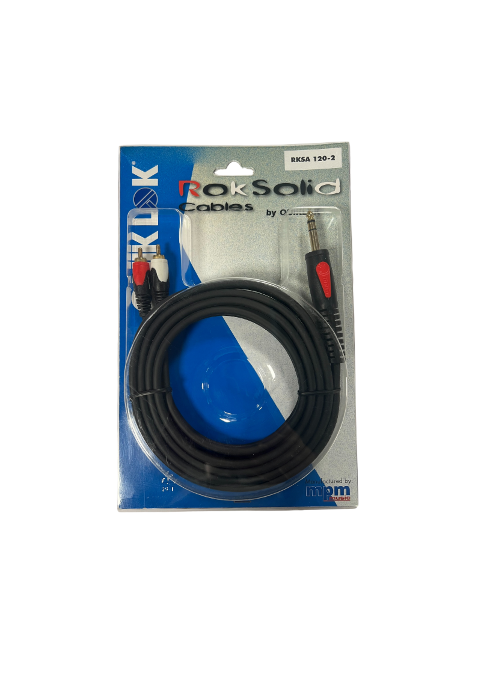 quiklok Quiklok Professionele Audio Kabel Stereo Jack naar RCA Tulp - 2 Meter