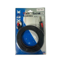 quiklok Quiklok Professionele Audio Kabel Stereo Jack naar RCA Tulp - 2 Meter