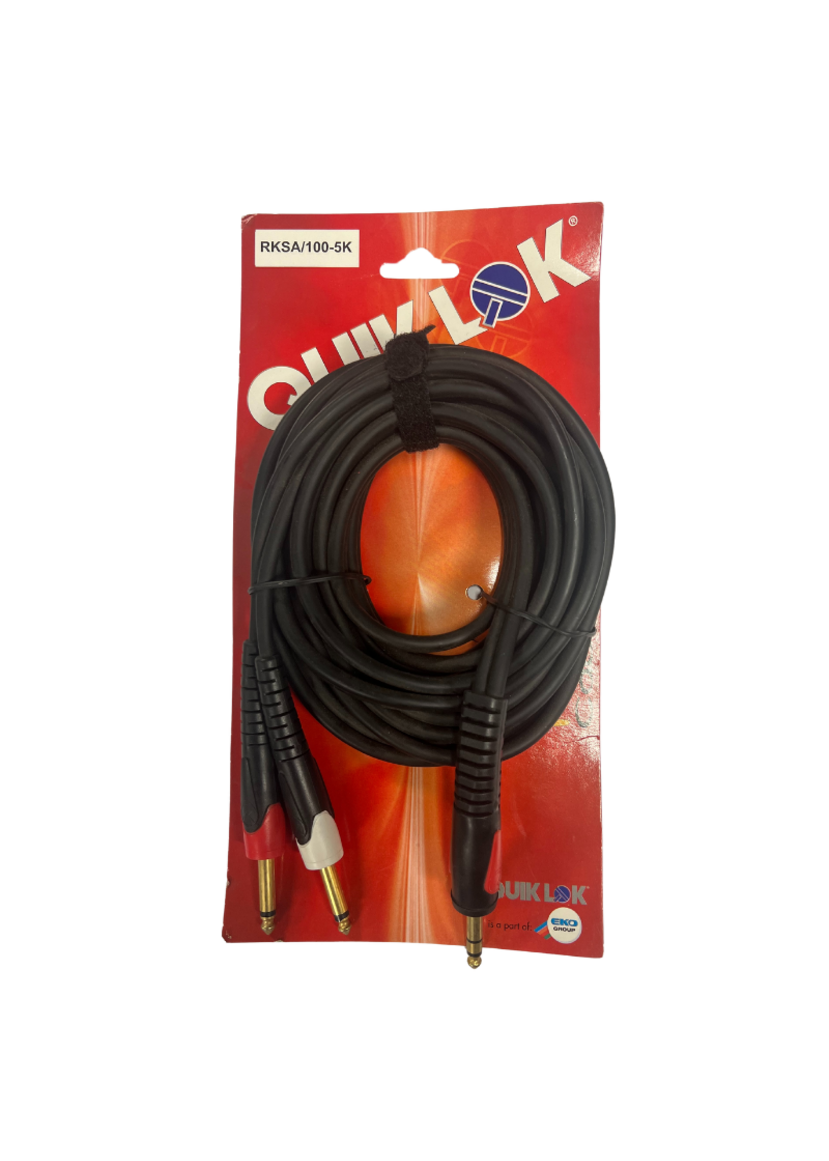 quiklok Quiklok Professionele Audio Kabel - 2x mono jack naar stereo jack - 5 meter