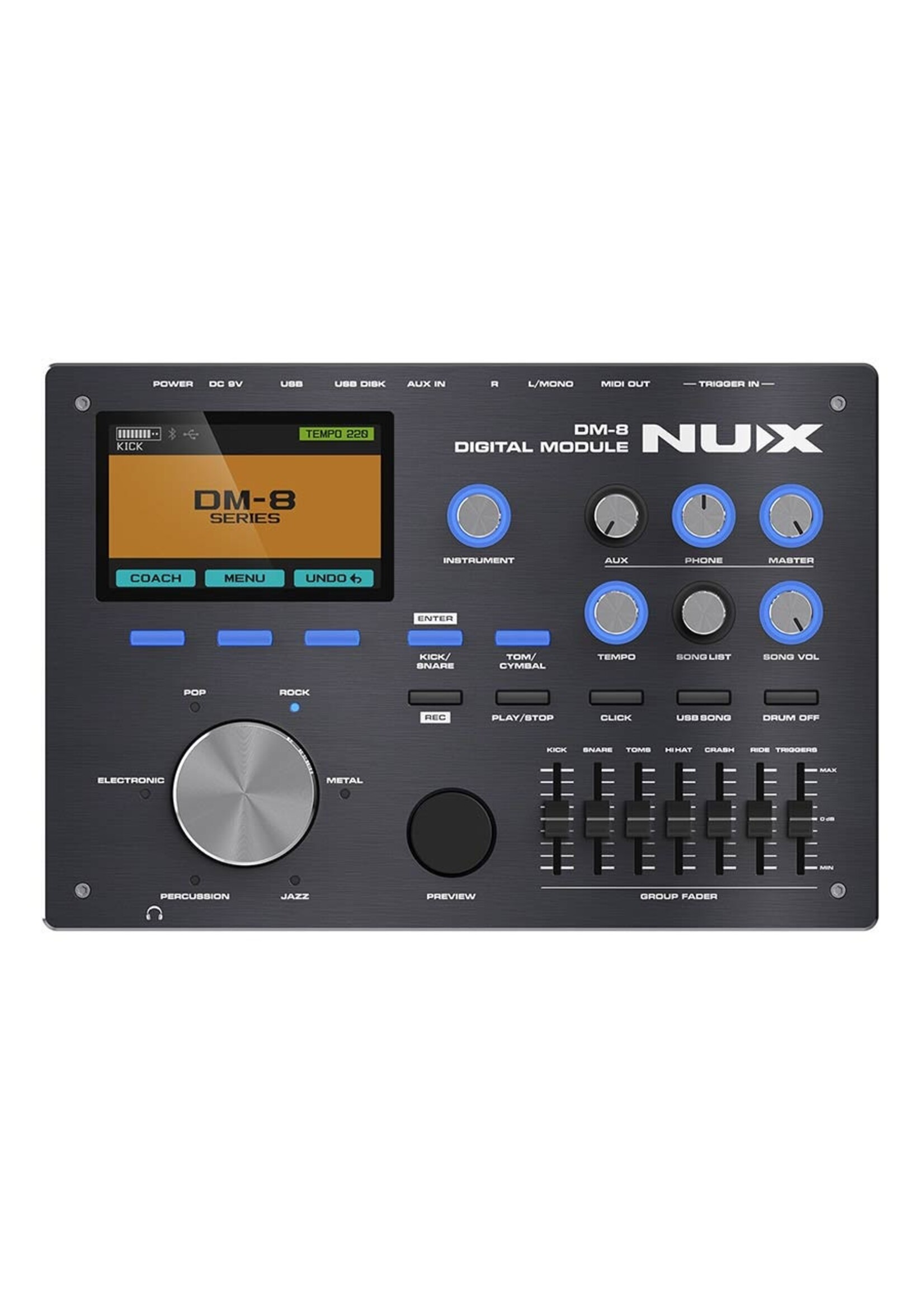 NUX NUX DM-8 | NUX All Mesh Head (REMO) Digital Drum Kit – De Ultieme Digitale Drumkit voor Serieuze Drummers