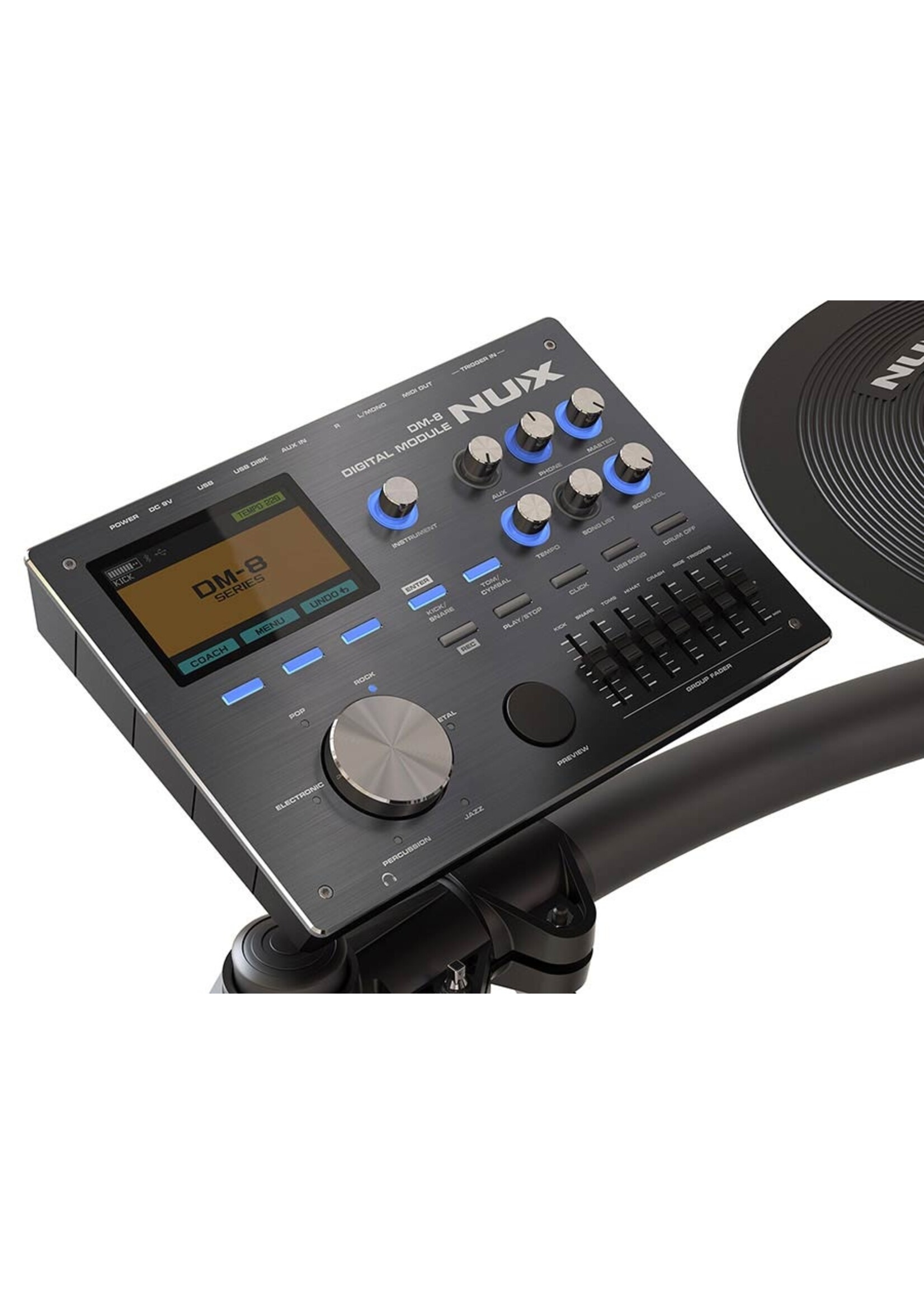 NUX NUX DM-8 | NUX All Mesh Head (REMO) Digital Drum Kit – De Ultieme Digitale Drumkit voor Serieuze Drummers