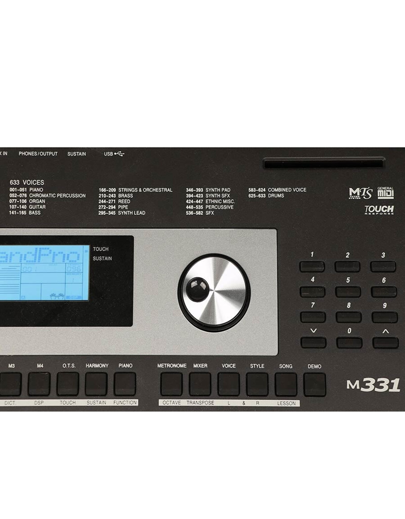 Medeli M331 |Medeli Millenium Series keyboard,  61 aanslaggevoelige toetsen, 2 x 3 watt