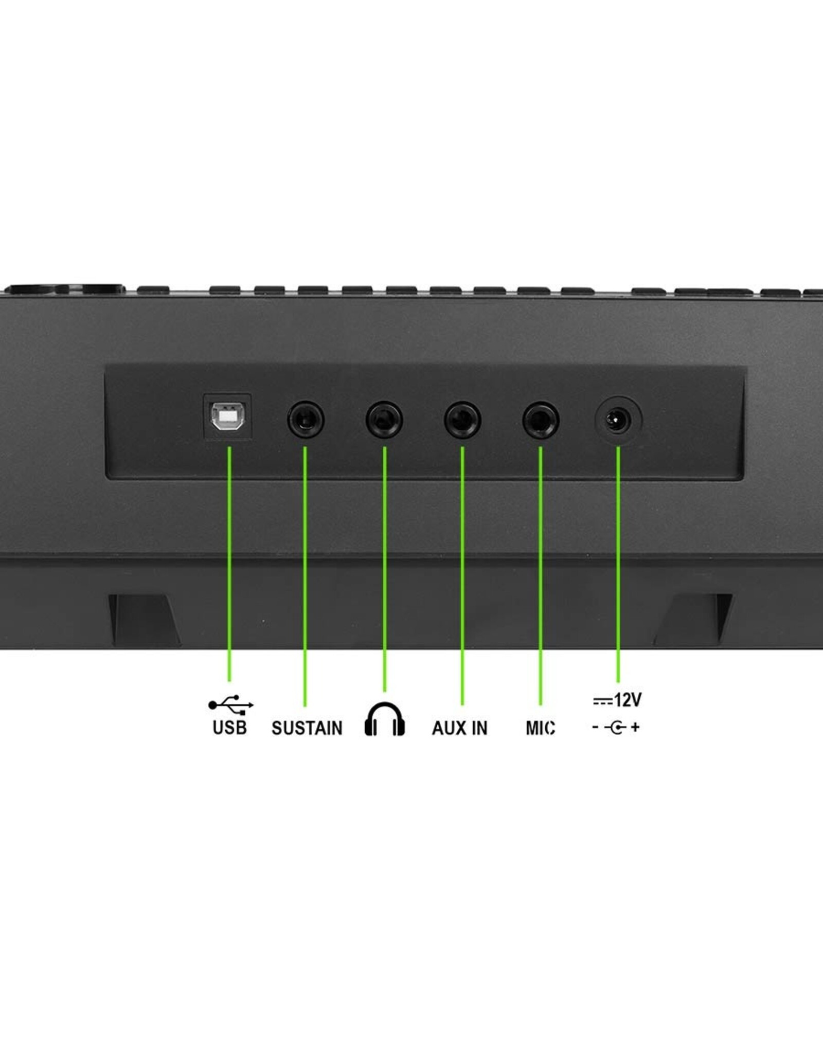 Medeli M331 |Medeli Millenium Series keyboard,  61 aanslaggevoelige toetsen, 2 x 3 watt