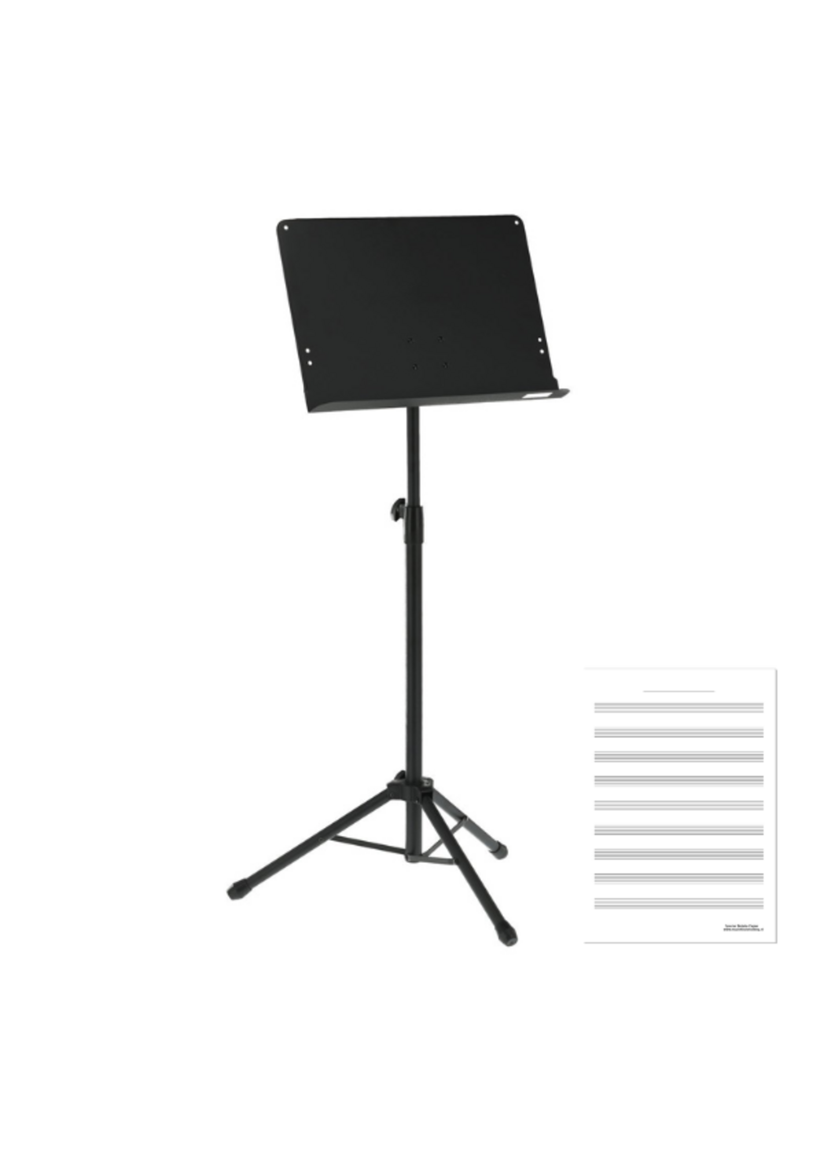 gewa Gewa Orkestlessenaar | Muziekstandaard | Zware Kwaliteit Met Specter Notatie Papier | Bladmuziekstandaard