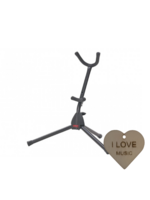 Hamilton Saxofoonstandaard voor Alt en Tenor - Zwart (490mm) Met Specter Sleutelhanger