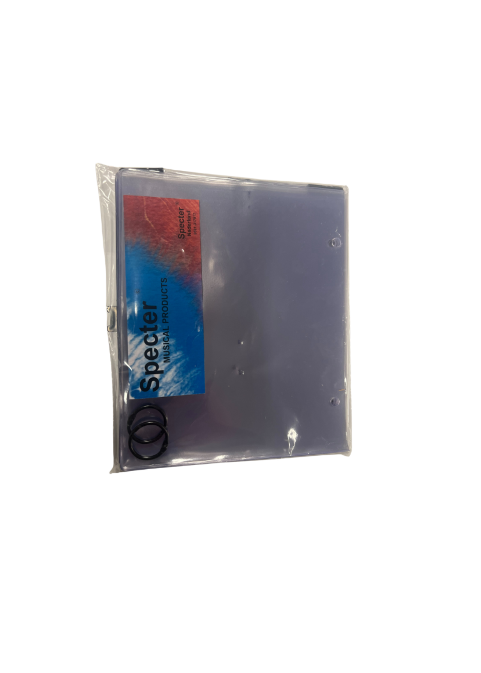 Specter Specter Marsboekje 15 x 18 cm – 20 Insteekhoezen, ABS Back, Dubbele Harphouder & Klik Systeem