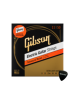 Gibson Gibson Flatwound Nikkel Gitaarsnaren Elektrische Gitaar Ultra Light 11-50 + Specter Plectrum – Zachte Klank en Duurzaamheid