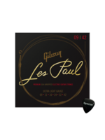 Gibson Gibson Les Paul Gitaarsnaren Elektrische Gitaar Premium Silk Wrapped Ultra Light (09-42) + Specter Plectrum - Perfecte Klank en Duurzaamheid
