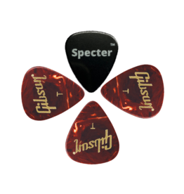 Gibson Gibson Plectrum Set (Thin) – 3 Stuks + Specter Plectrum - Lichtgewicht en Nauwkeurig voor Gitaarspelers