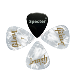 Gibson Gibson Plectrum Set (Thin) – 3 Stuks + Specter Plectrum - Lichtgewicht en Nauwkeurig voor Gitaarspelers